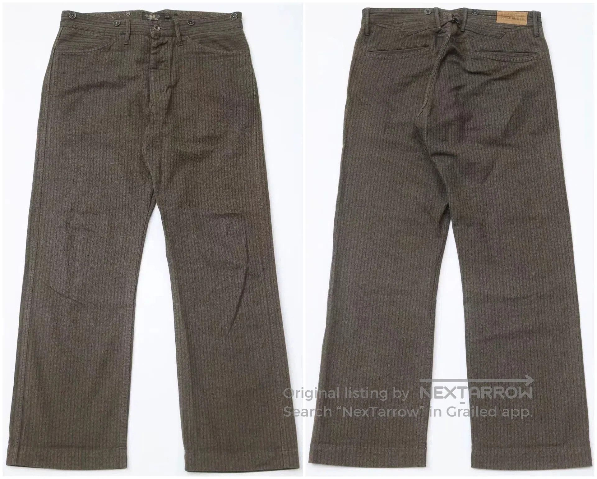 RRL Ralph Lauren RRL Striped Overalls Straight Cargo Pants. Size US 32 / EU 48 - 1 Thumbnail