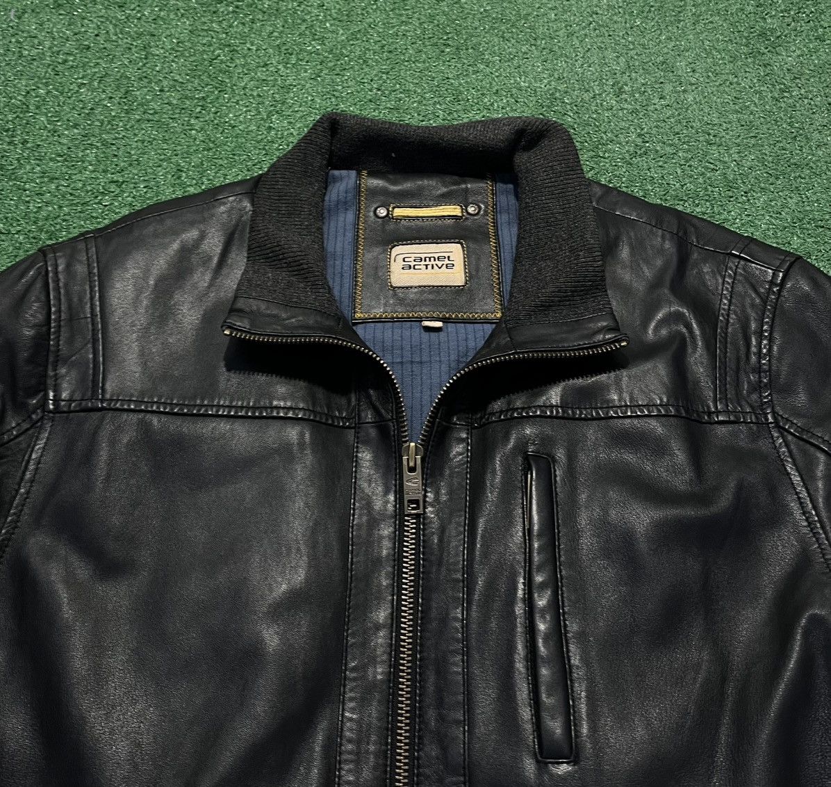 Vintage × camel active Real Leather Jacket Vintage 90s Lambskin Camel Active Size US L / EU 52-54 / 3 - 3 Thumbnail