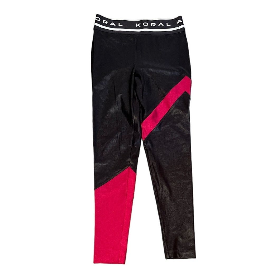 Designer Koral Appeal High Rise Legging Black Pink stripe Medium Size 26" / US 2 / IT 38 - 1 Thumbnail