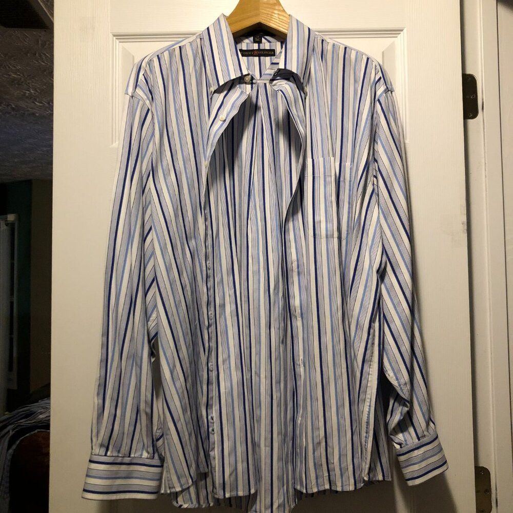 Tommy Hilfiger TOMMY HILFIGER MEN'S COTTON CASUAL SHIRT XXL (18/36-37) Size US XXL / EU 58 / 5 - 3 Thumbnail