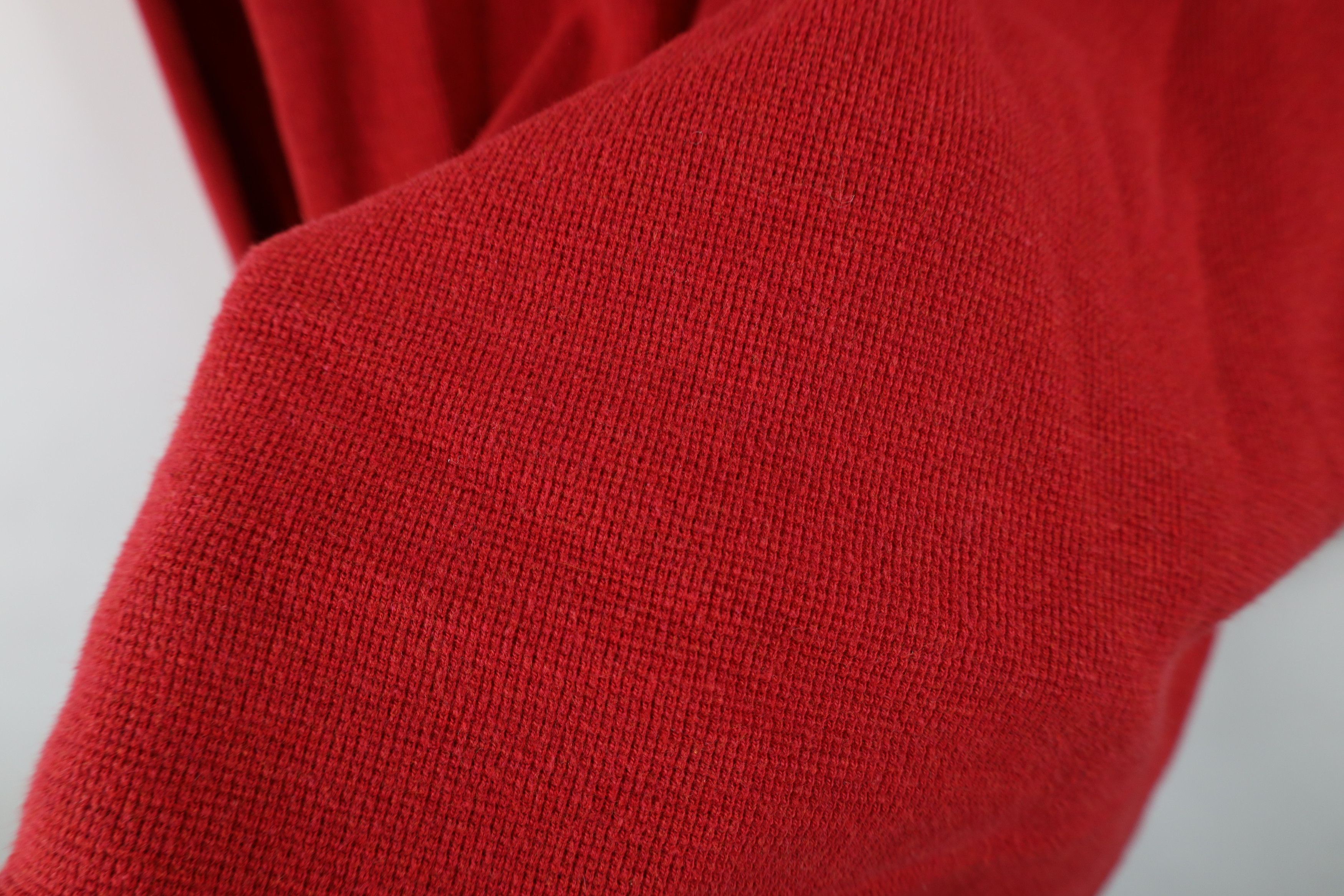 L.L. Bean Vintage LL Bean Waffle Knit Long Sleeve Henley T-Shirt Red Size US S / EU 44-46 / 1 - 9 Thumbnail