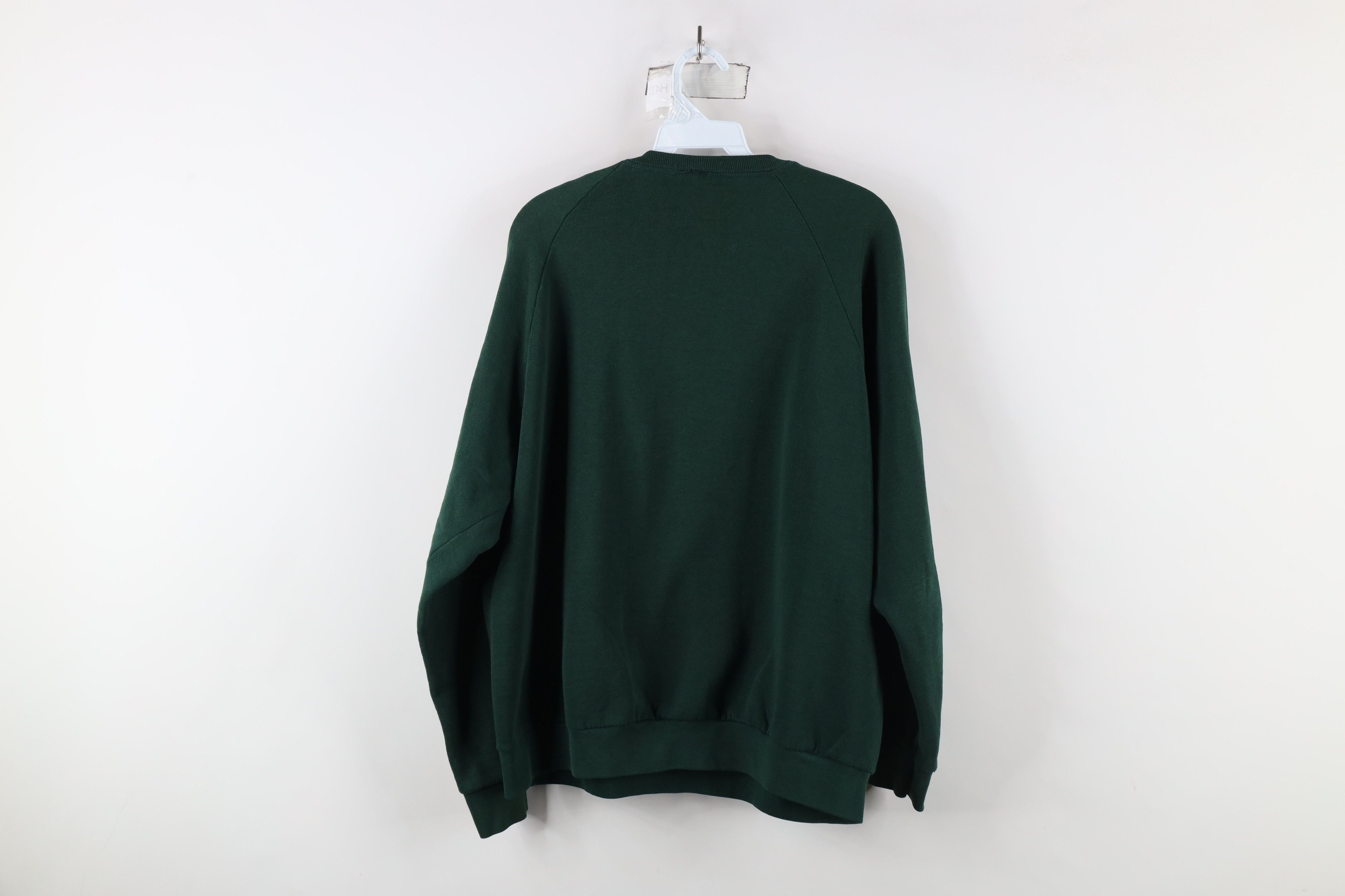 Vintage Vintage 90s Streetwear Boxy Fit Crewneck Sweatshirt Green Size US XL / EU 56 / 4 - 7 Thumbnail