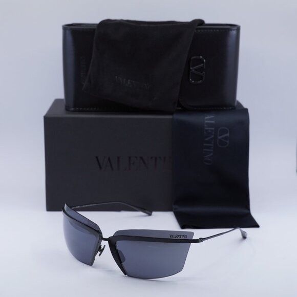 Valentino Valentino V-LURE VLS-130A Sunglasses Shiny Black Square Size ONE SIZE - 11 Thumbnail