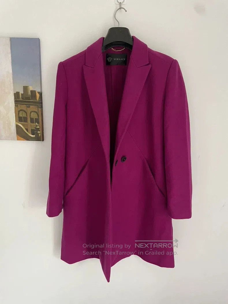 Versace Versace Pink Cashmere Coat L. Size US L / EU 52-54 / 3 - 1 Thumbnail