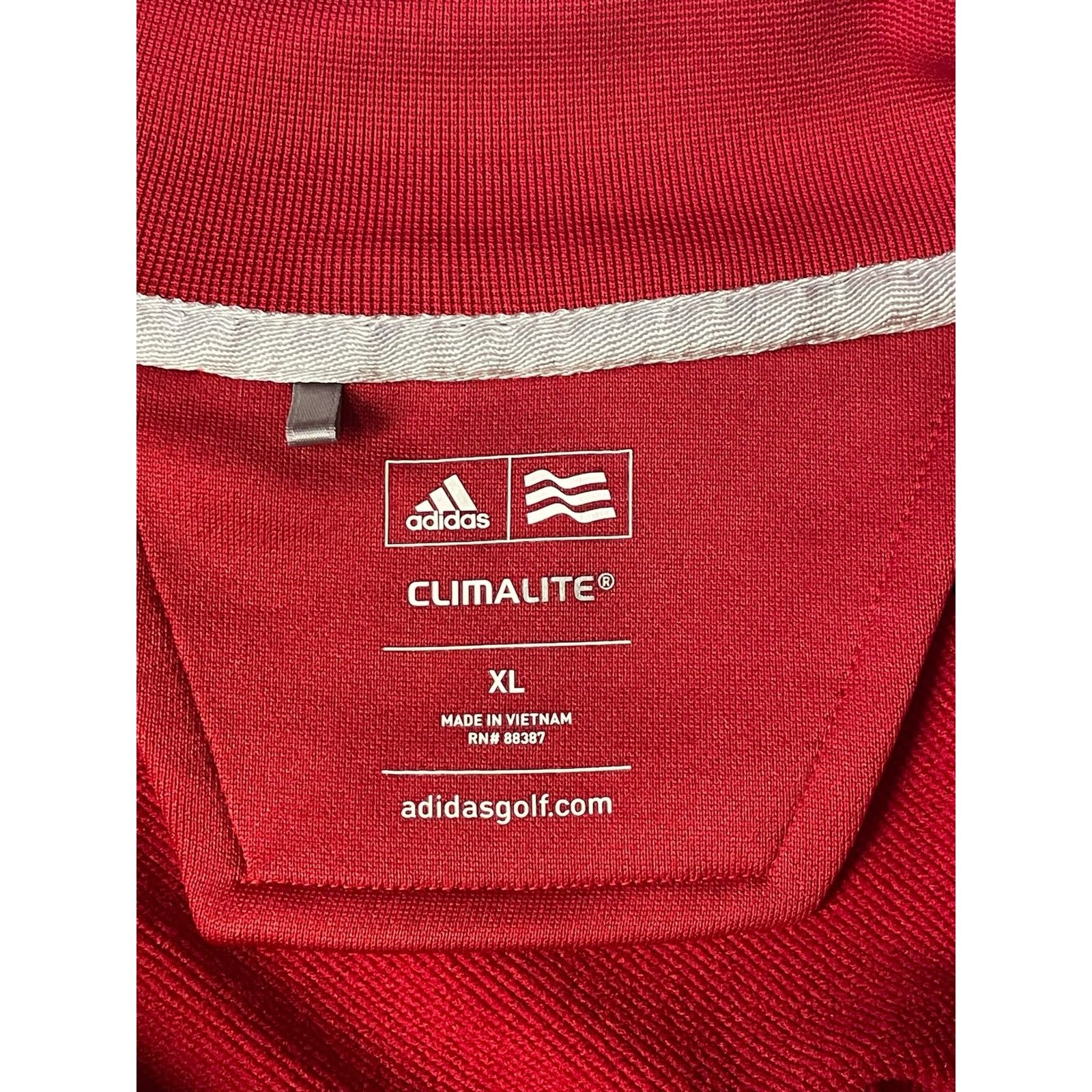 Adidas Adidas Golf Climalite Red Pullover 1/4 Zip Sweatshirt Size US XL / EU 56 / 4 - 5 Thumbnail