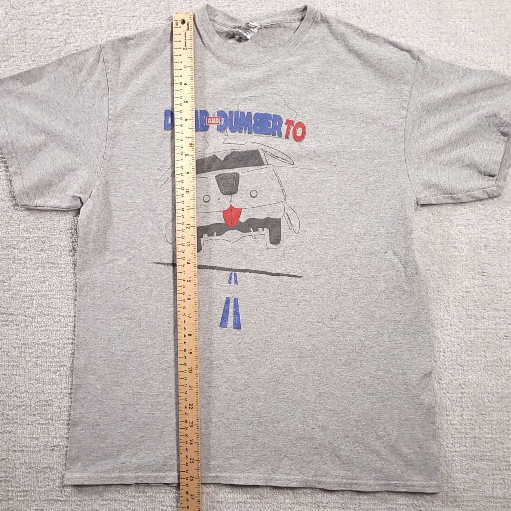 Delta Dumb and Dumber To 2 2014 Movie Promo Shirt Mens L Grey Delta Cotton Blend Crew Neck Short Sleeve T-Shirt Size US L / EU 52-54 / 3 - 5 Thumbnail