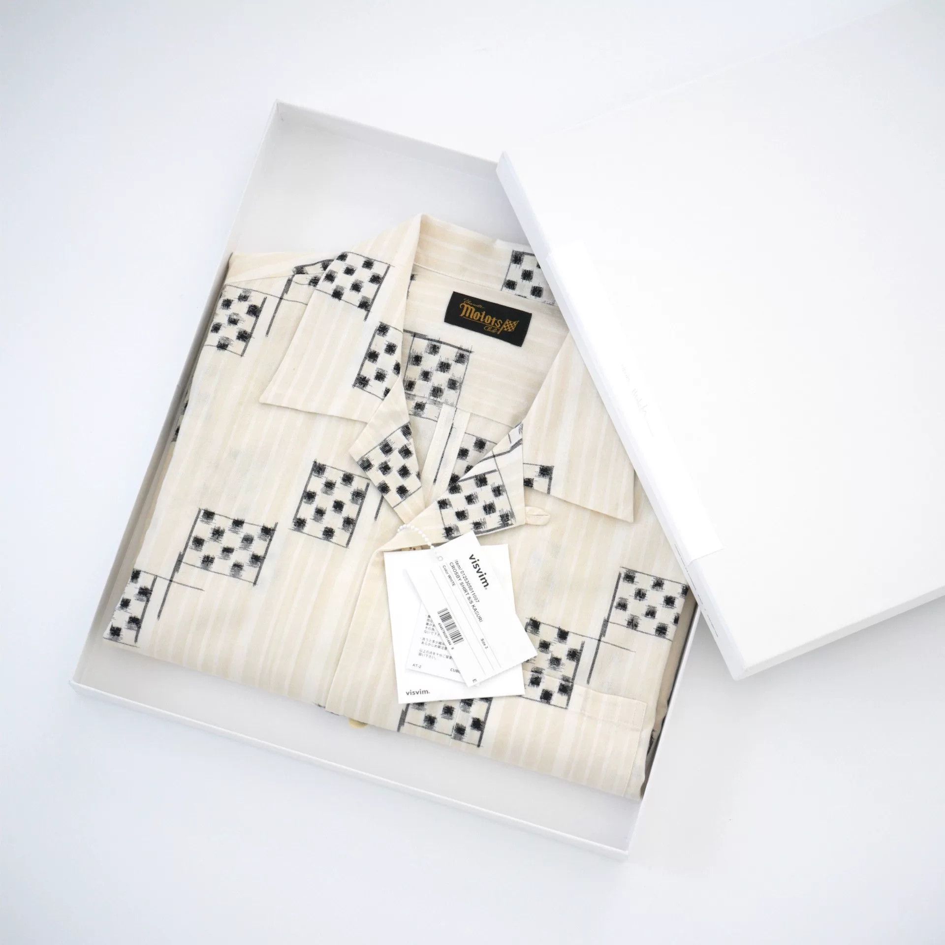 visvim crosby shirt s/s kasuri motors club