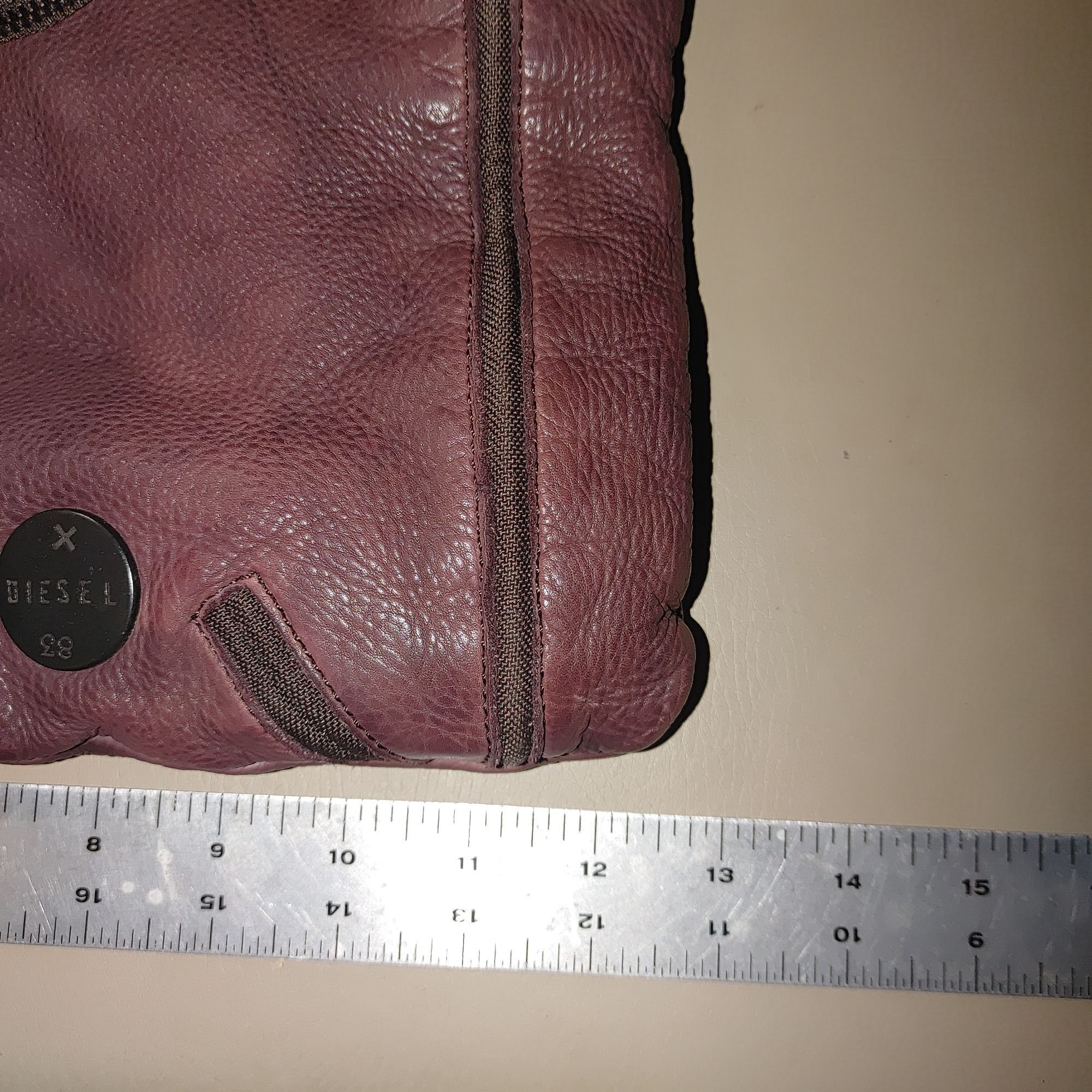Diesel Diesel Vintage Leather Handbag Tote Purse Heavy Hardware Bur Size ONE SIZE - 5 Thumbnail