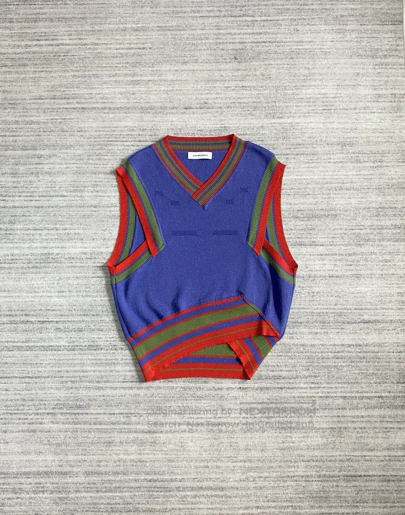 Kiko Kostadinov Kiko Kostadinov Dorset Purple Layered Knit Vest Size M / US 6-8 / IT 42-44 - 1 Thumbnail