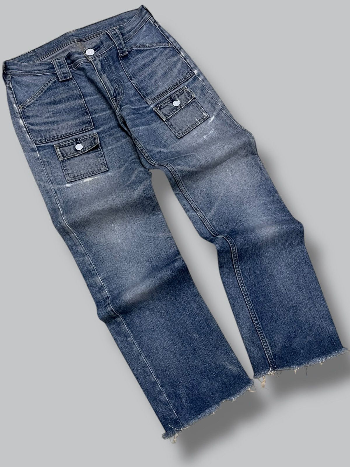 Levi's Vintage Clothing Vintage Designer Levis 302 Bush Pant Distressed Denim Size US 30 / EU 46 - 2 Thumbnail