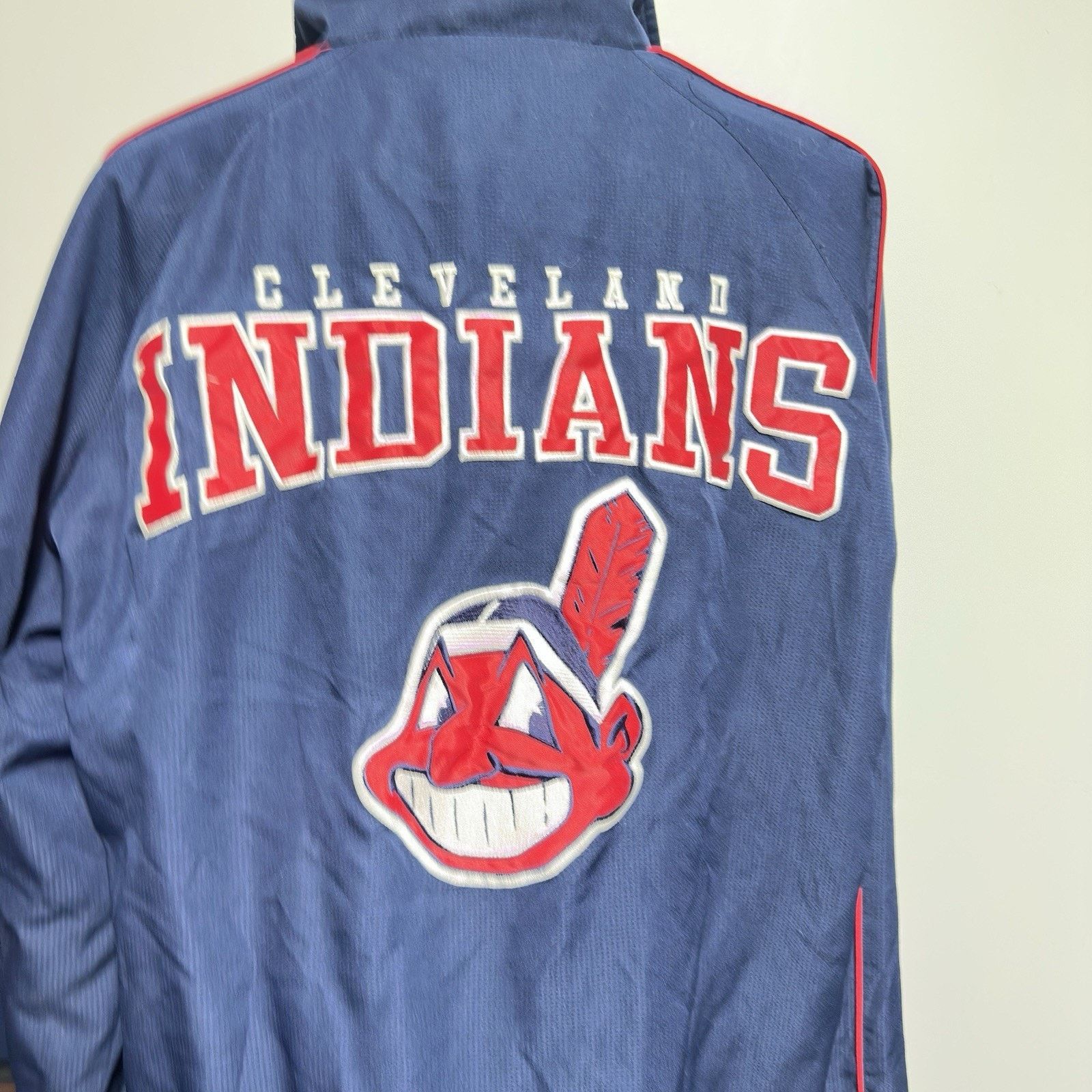 MLB Vtg Cleveland Indians Carl Banks G3 Big Logo Jacket Medium Size US M / EU 48-50 / 2 - 5 Thumbnail