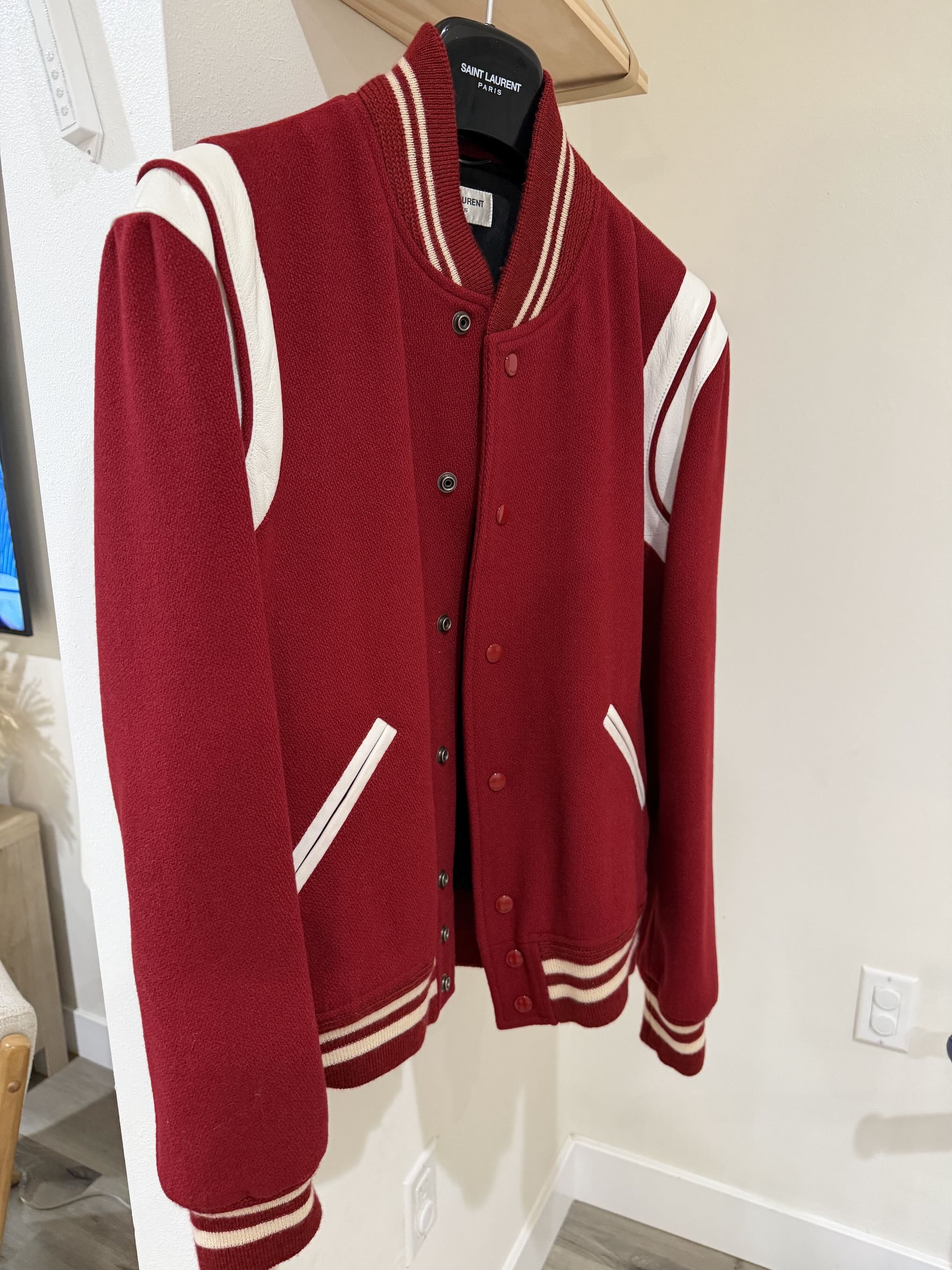 Saint Laurent Paris Saint Laurent Paris Teddy Jacket by Hedi Slimane Sz 52 Size US L / EU 52-54 / 3 - 1 Thumbnail