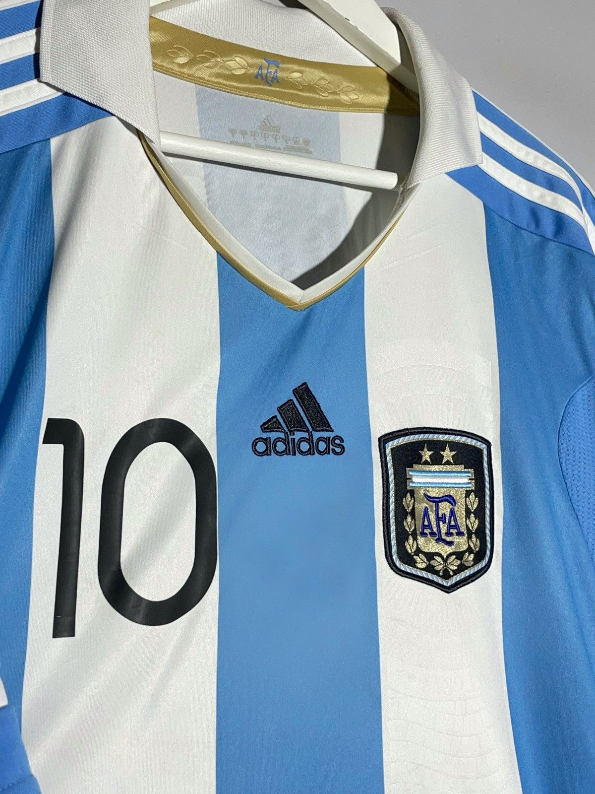Adidas #10 Messi National Team Argentina Adidas 2011 Football Shirt Size US L / EU 52-54 / 3 - 3 Thumbnail