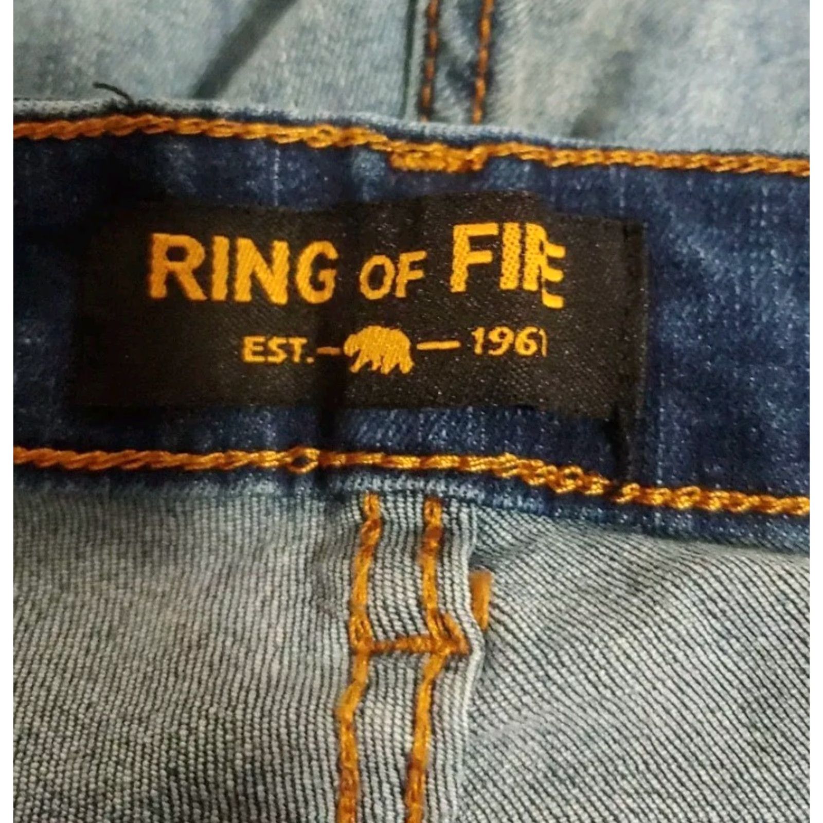 Ring Of Fire Ring Of Fire Jeans Womens 31x30 Blue Denim Stretch Zipup Pockets Straight Leg Slim"} Size 24" / US 00 / IT 34 - 3 Thumbnail
