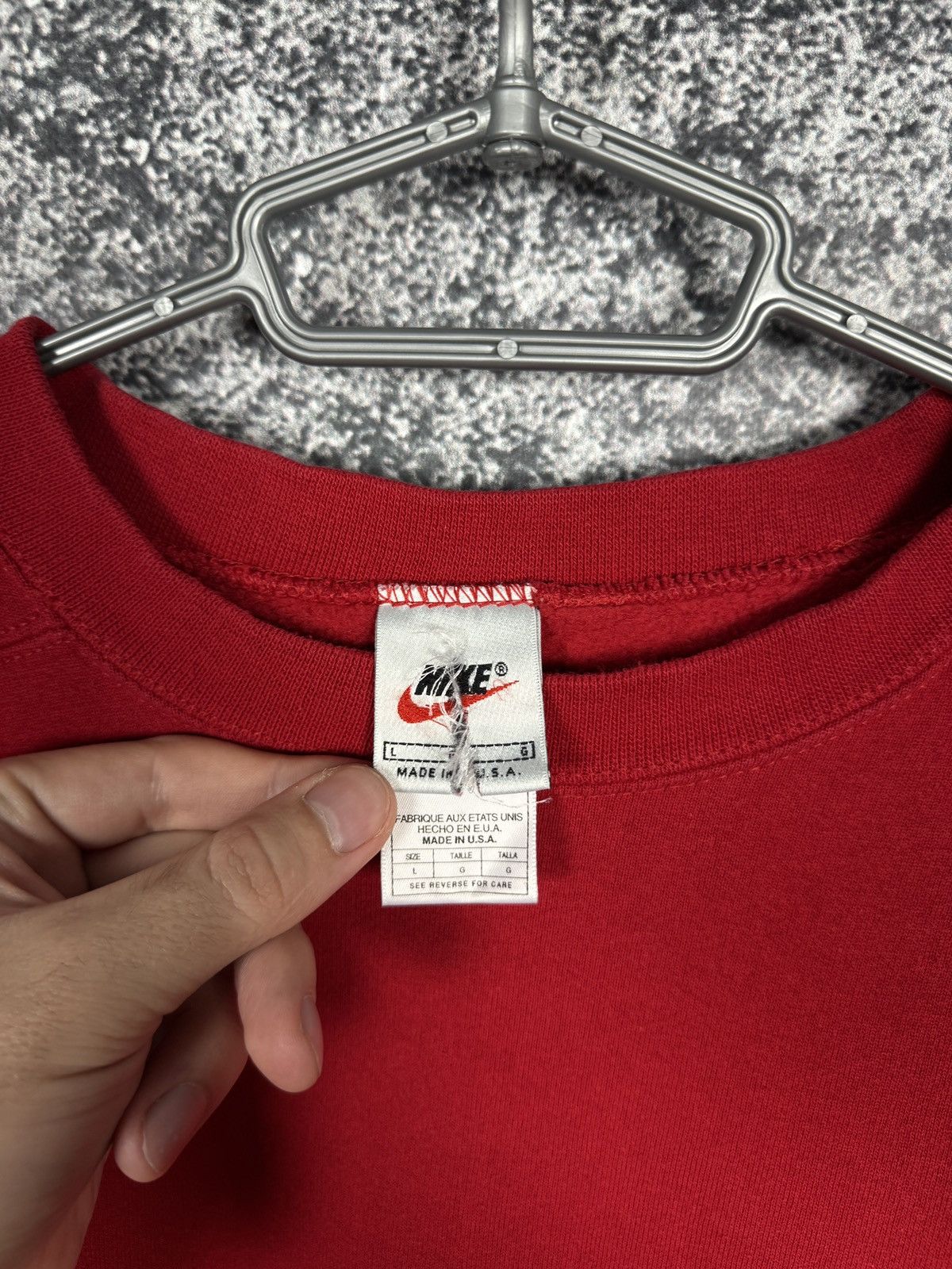 Nike Nike Vintage 90s Sweatshirt Pullover Swoosh Made in USA Sz L Size US L / EU 52-54 / 3 - 7 Thumbnail