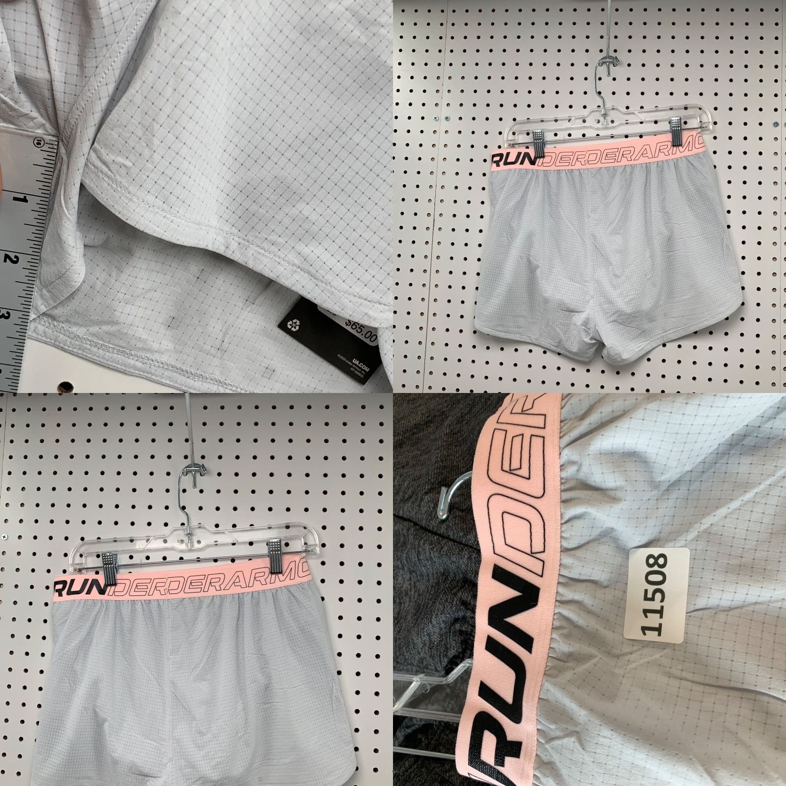 Under Armour VINTAGE Under Armour Women Running Shorts Gray Pink Training Activewear NEW 5 Size 32" / US 10 / IT 46 - 9 Thumbnail