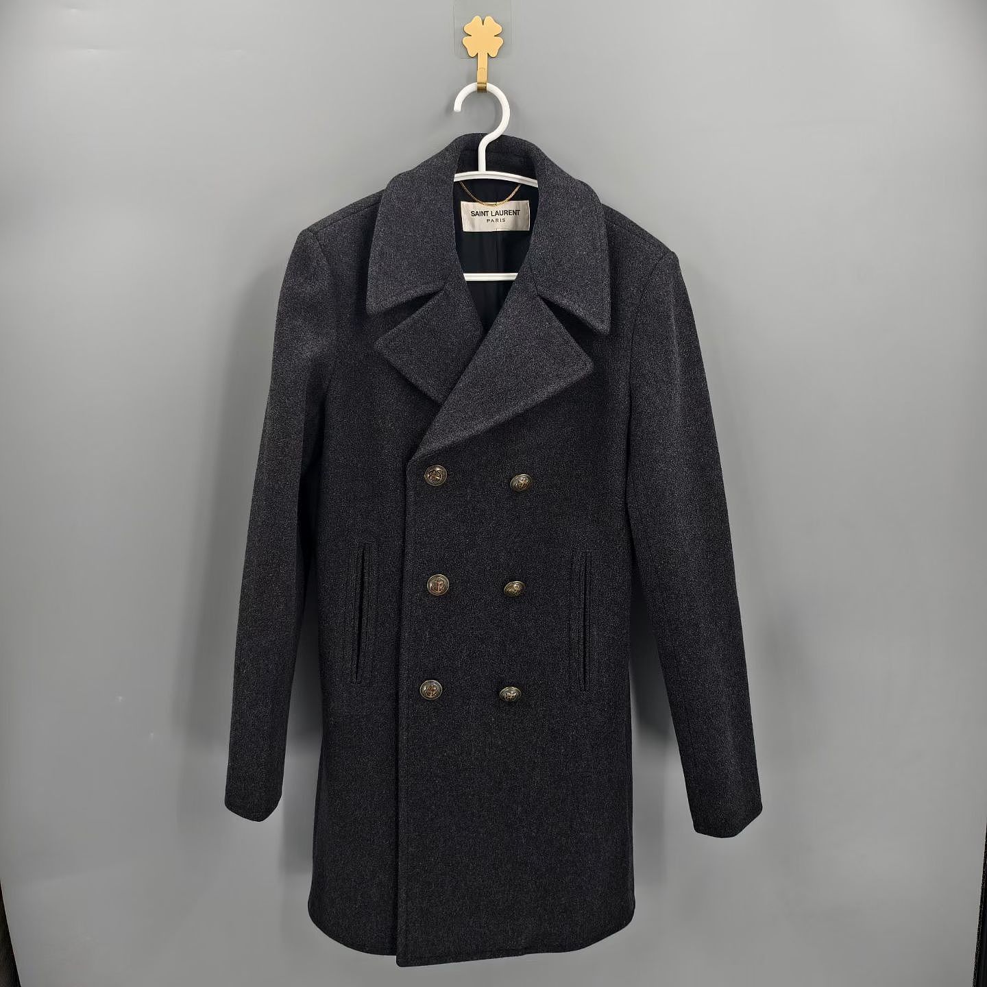 Saint Laurent Paris Saint Laurent Double-Breasted Wool Coat Size S Size US S / EU 44-46 / 1 - 1 Thumbnail