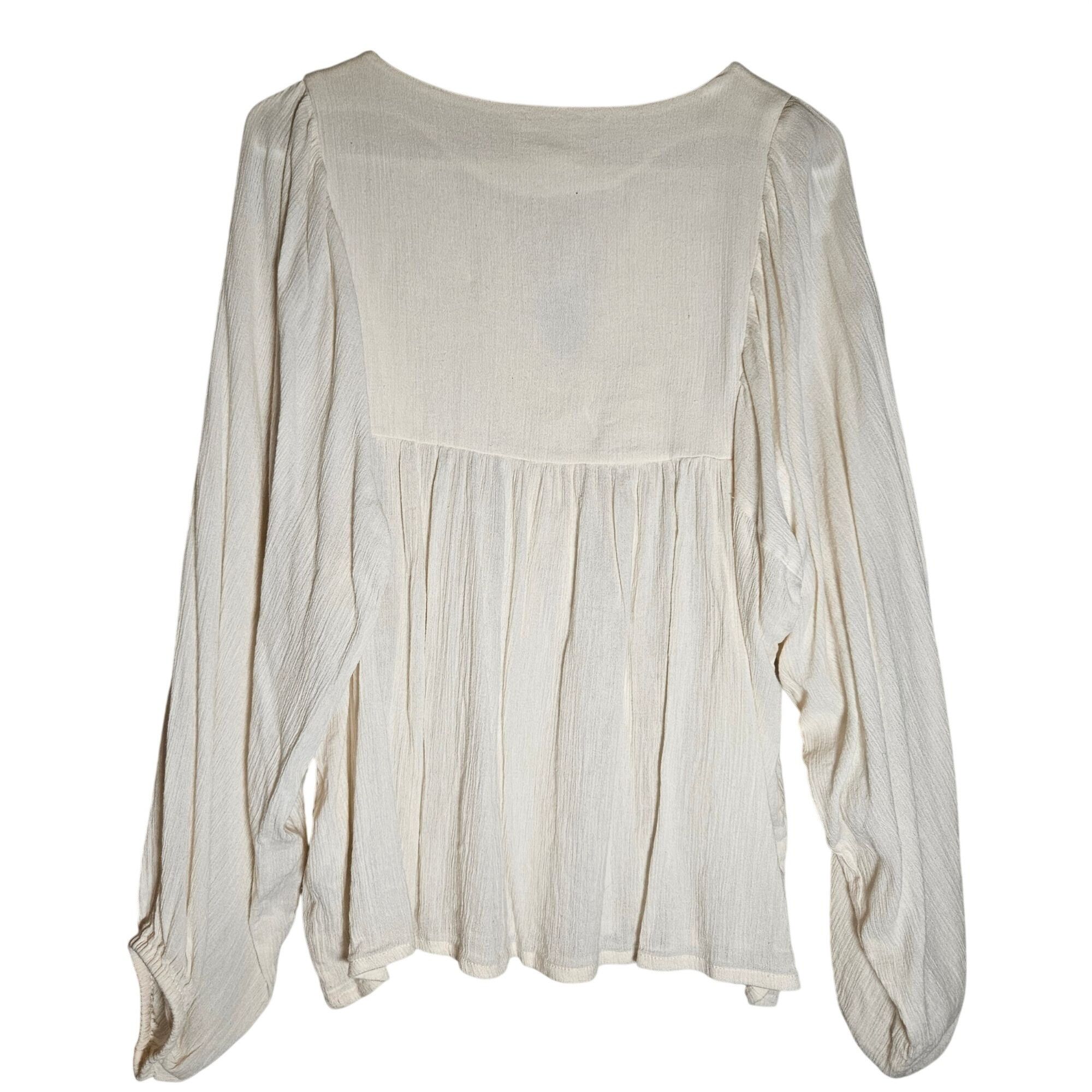 Denim & Supply Ralph Lauren VTG Denim & Supply Ralph Lauren Women Peasant Blouse Ivory M Size M / US 6-8 / IT 42-44 - 5 Thumbnail