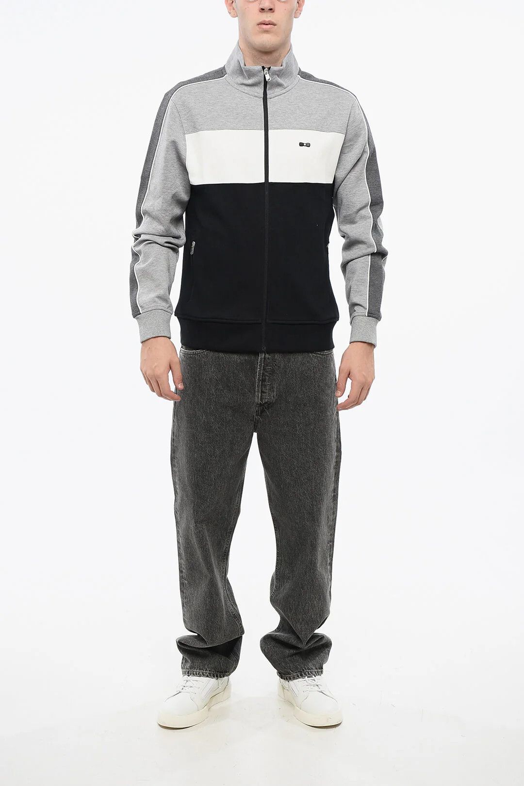 Eden Park og1mm0426 Color-Block Sweatshirt in Grey Size US S / EU 44-46 / 1 - 4 Thumbnail