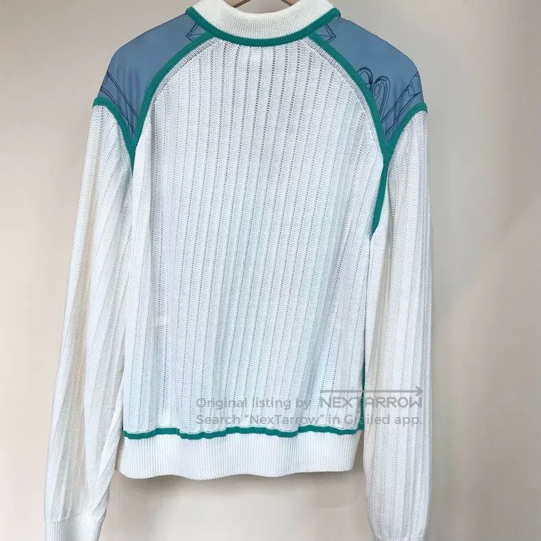 Hermes Hermes Silk Mixed Zip-Up Jacket - Blue-Green Size XS / US 0-2 / IT 36-38 - 2 Thumbnail