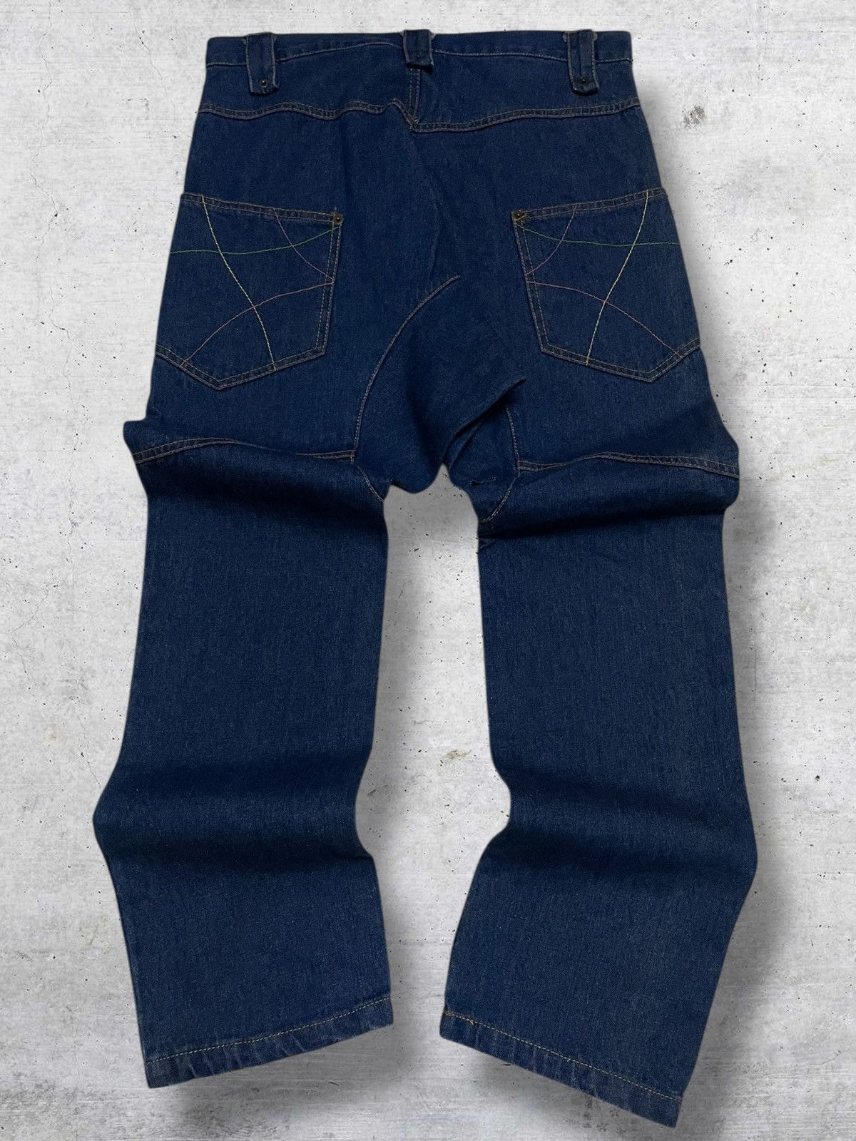 Japanese Brand VINTAGE SPEEDORANGE 90S JAPAN DESIGNER DEMON INDIGO DENIM Size US 31 - 9 Thumbnail
