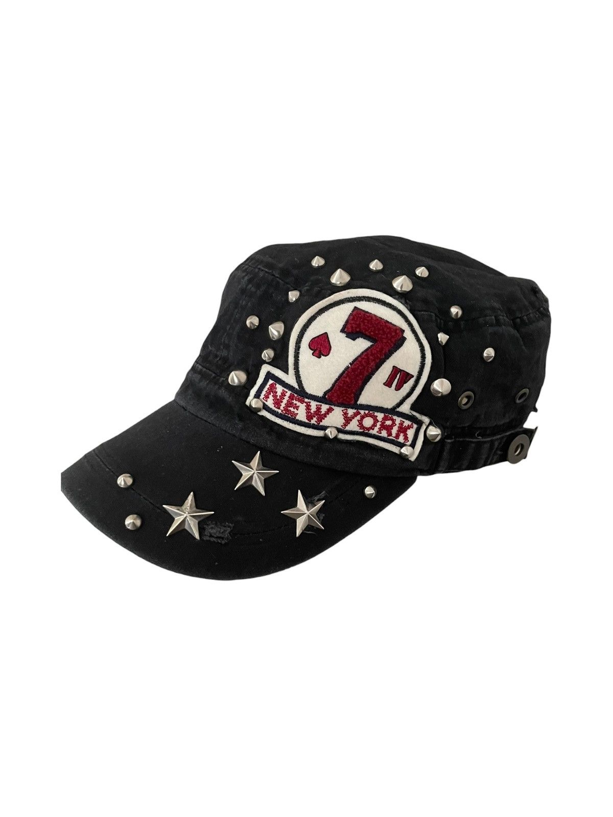 Vintage Twofold Star Studded Cadet Hat LGB GOA VKEI Size ONE SIZE - 2 Thumbnail