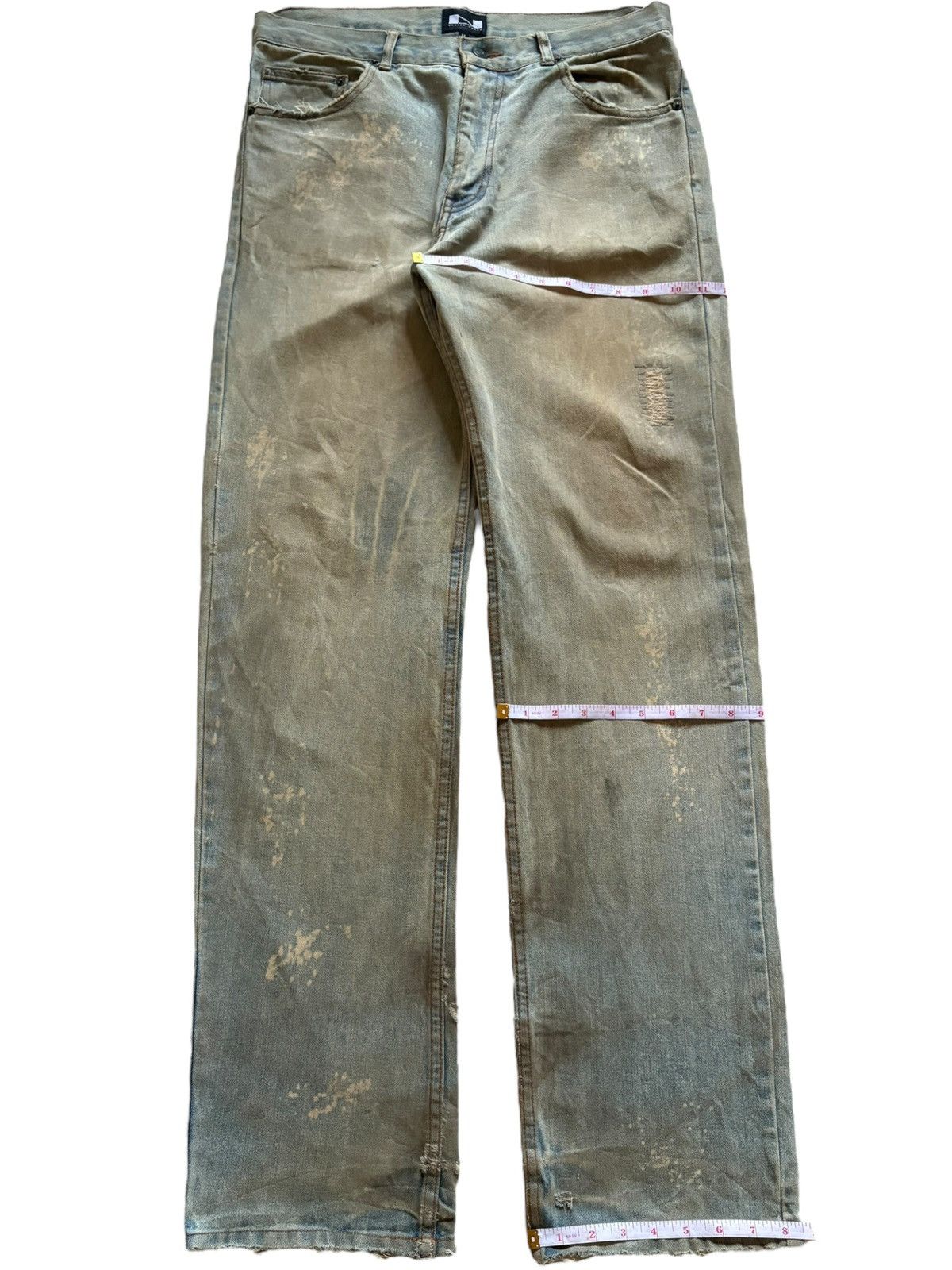 Vintage Japanese Brand Bleached Mud Wash Baggy Jeans