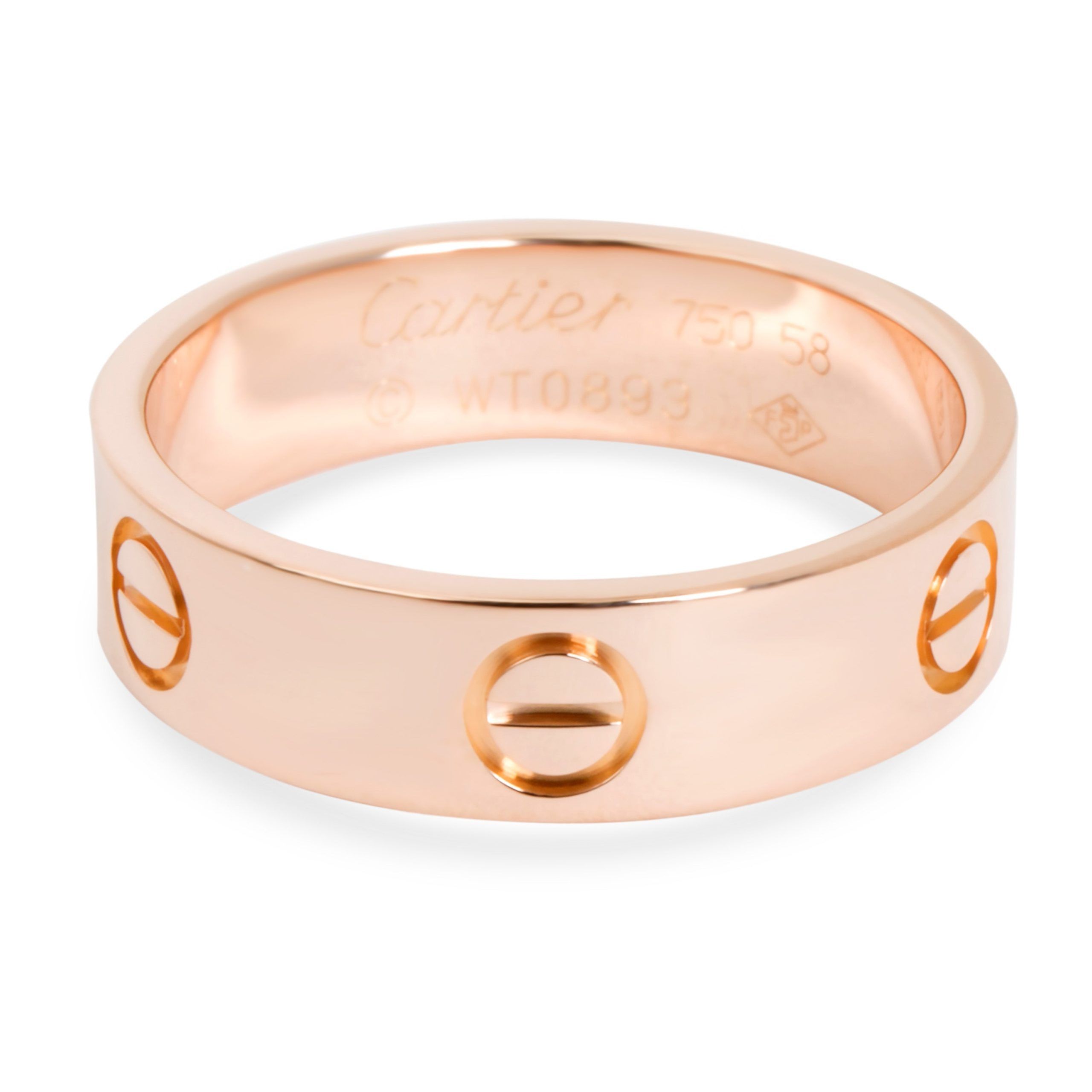 Cartier Love Band in 18K Size 58 5.5mm Rose Gold