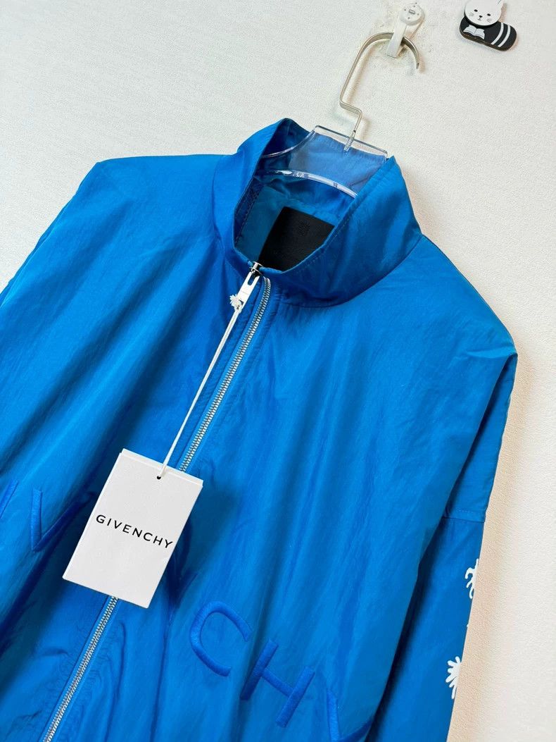 Givenchy Givenchy Blue Embroidered Logo Printed Pattern Zipper Jack Size US M / EU 48-50 / 2 - 3 Thumbnail