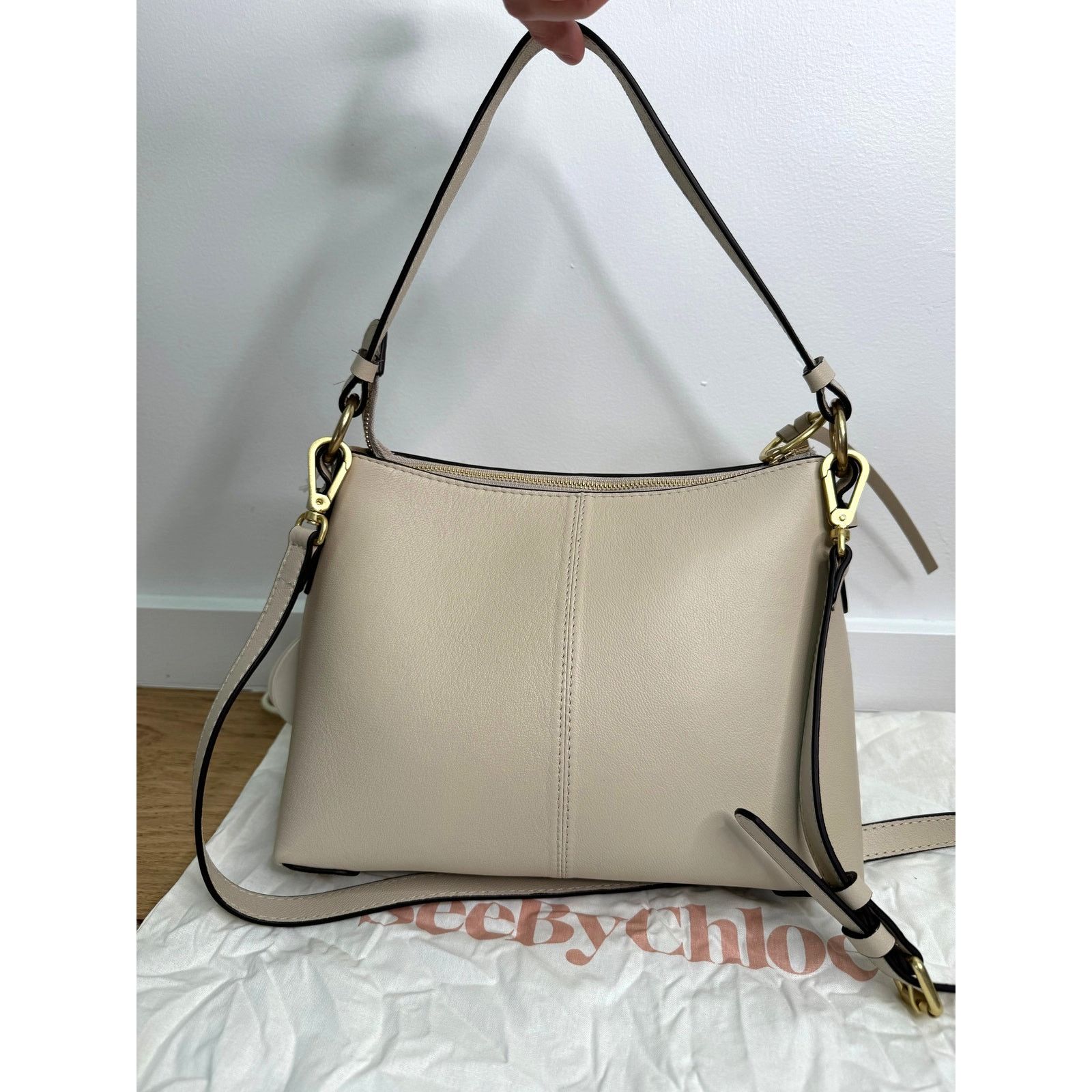 See by Chloe NWT See by Chloé Small Joan Beige Tan Leather Shoulder Bag Size ONE SIZE - 8 Thumbnail