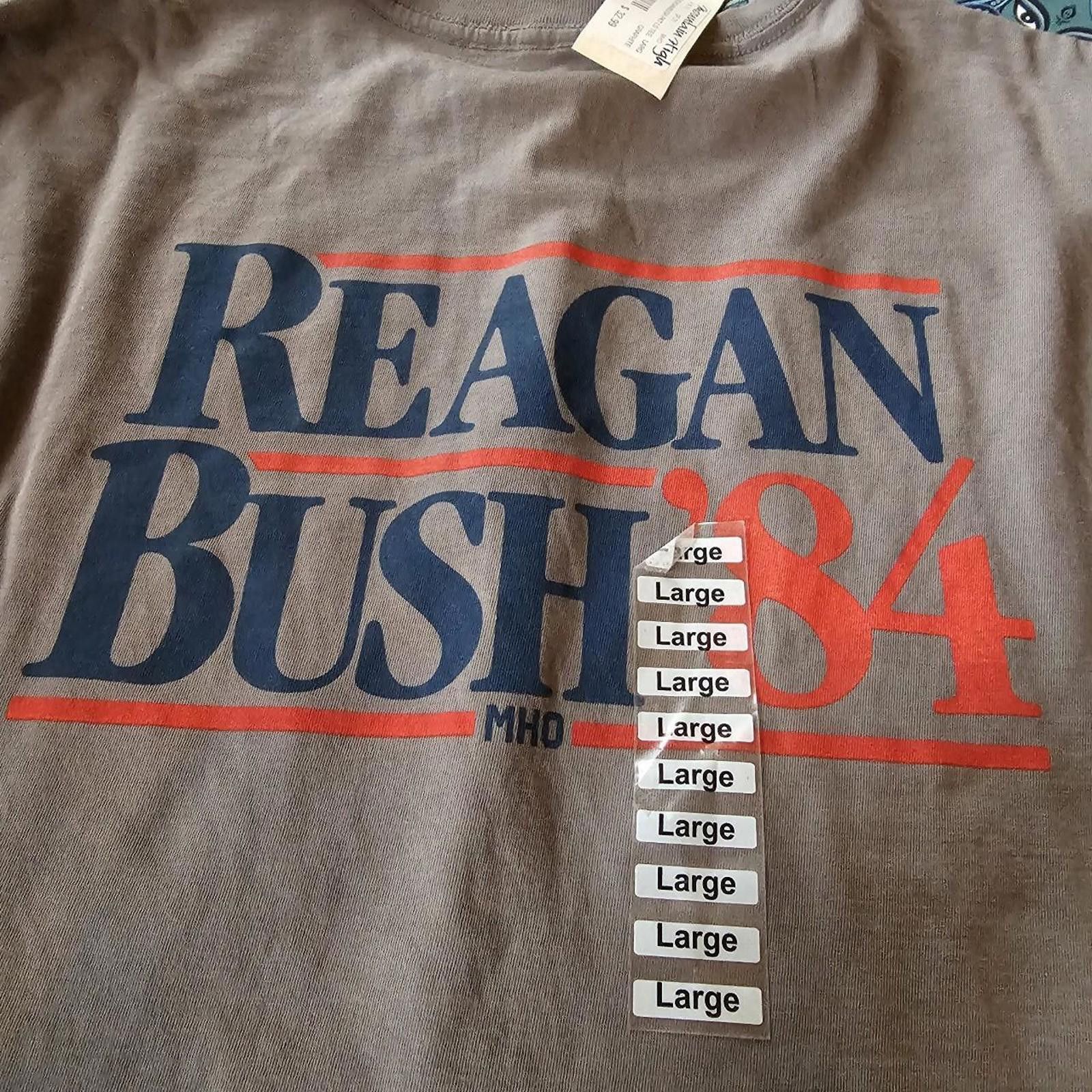 Designer Reagan Bush 84 NWT Grey and Blue Long Sleeve T-shirt Size US L / EU 52-54 / 3 - 7 Thumbnail