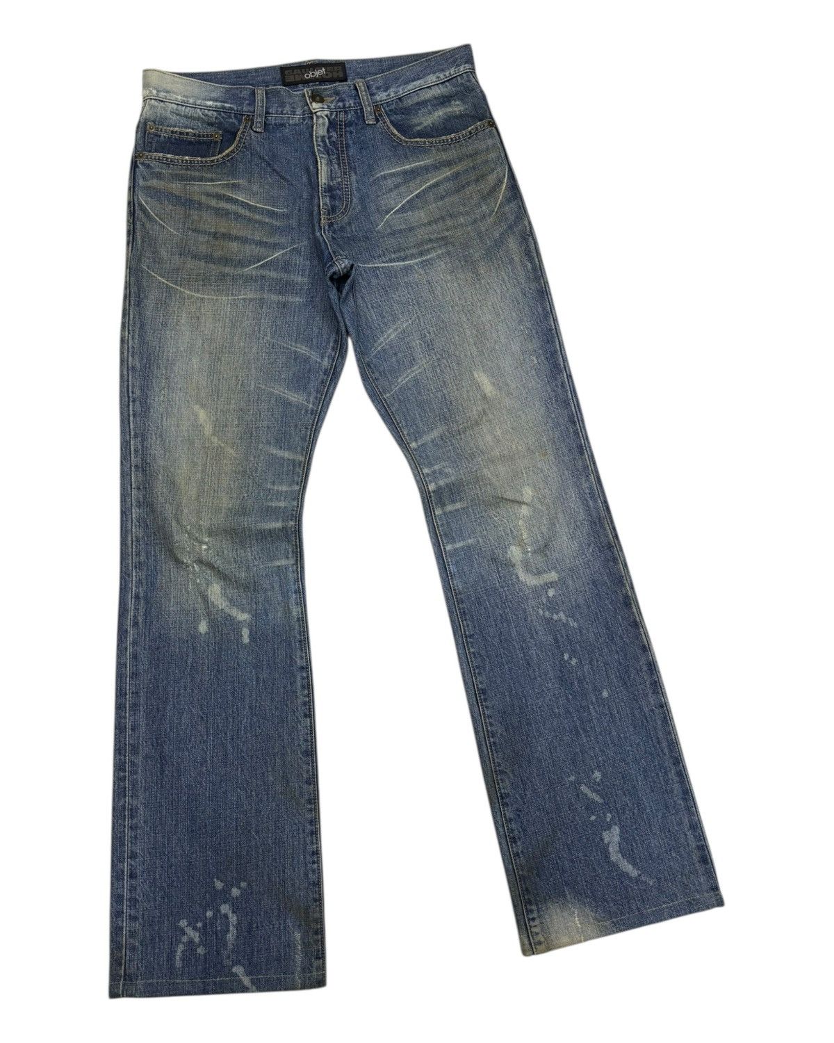 Gaultier Homme Objet × Jean Paul Gaultier Gaultier Homme Objet Custom Bleach Flare Distressed Denim Size US 34 / EU 50 - 3 Thumbnail
