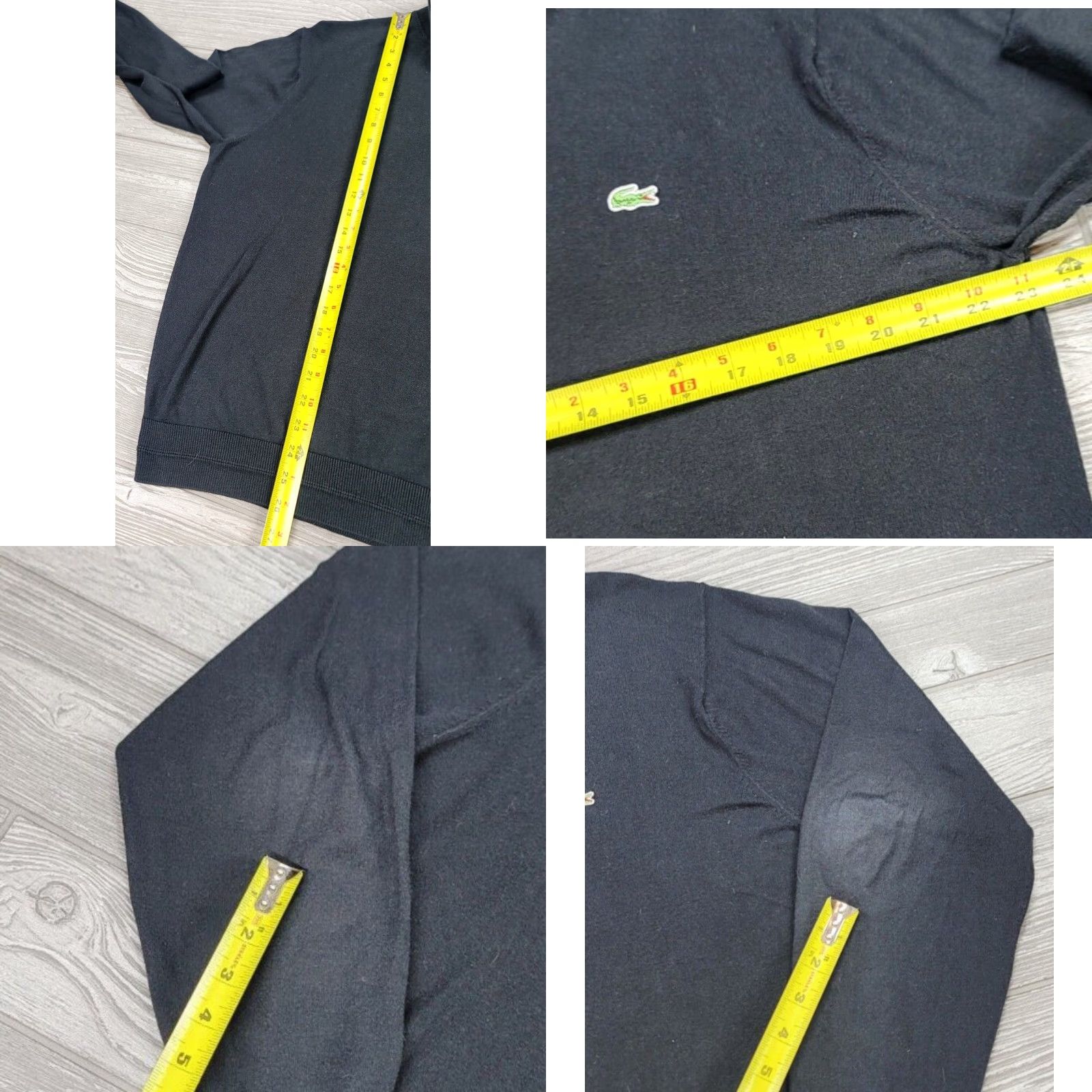 Lacoste Lacoste Black Mens 1/4 Zip Sweatshirt Pullover Knits 1/4 Zip Zip Mock Neck Casual Solid Tight-Knit Cashmere Cotton XL Size US XL / EU 56 / 4 - 8 Thumbnail