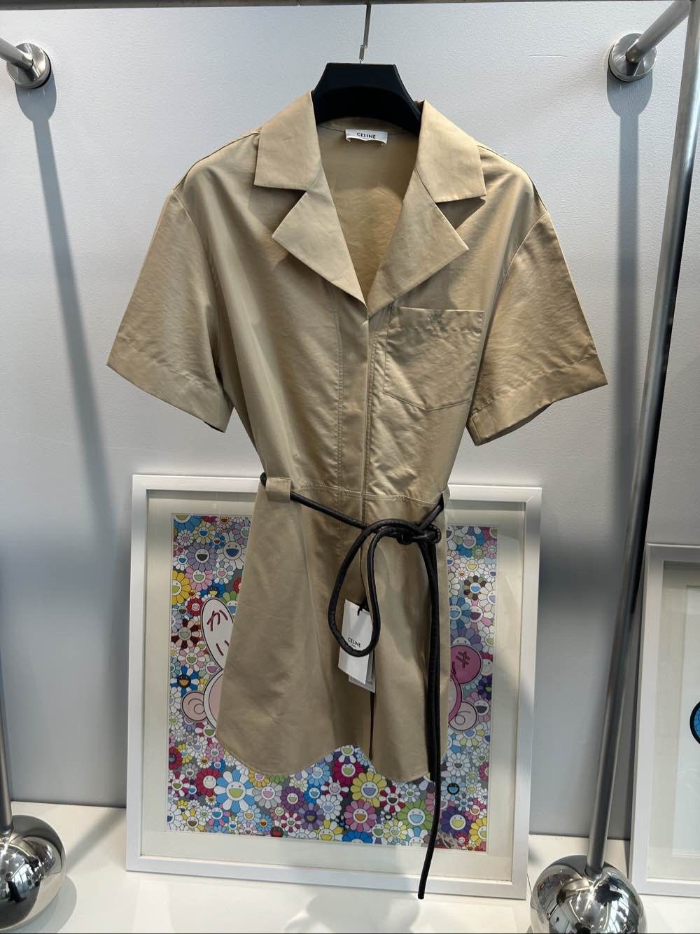 Celine Celine Cotton Silk Belted Mini Dress Size 40 Size M / US 6-8 / IT 42-44 - 1 Thumbnail