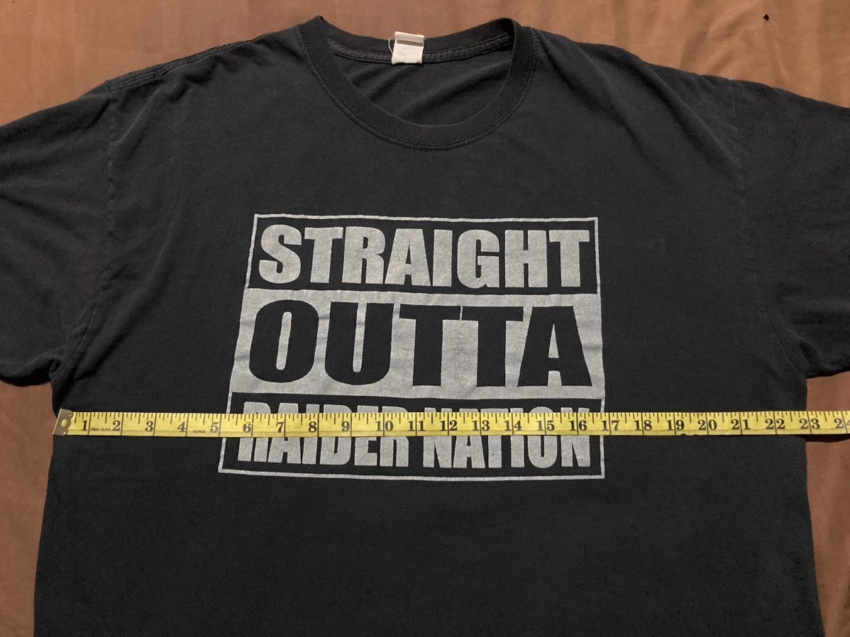 Rap Tees × Vintage Straight Outta Raider Nation Rap Tee Size US XL / EU 56 / 4 - 4 Thumbnail