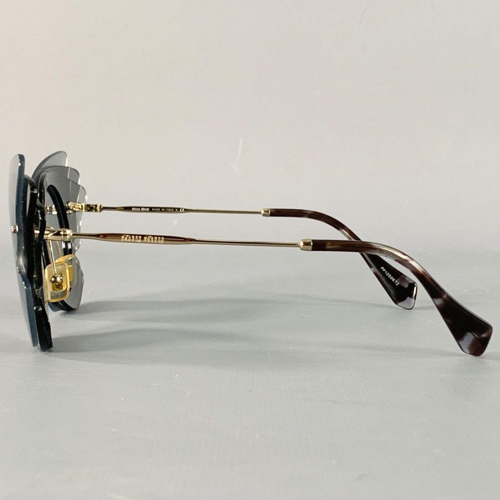 Miu Miu MIU MIU Grey Charcoal Butterfly Acetate Sunglasses Size ONE SIZE - 4 Thumbnail