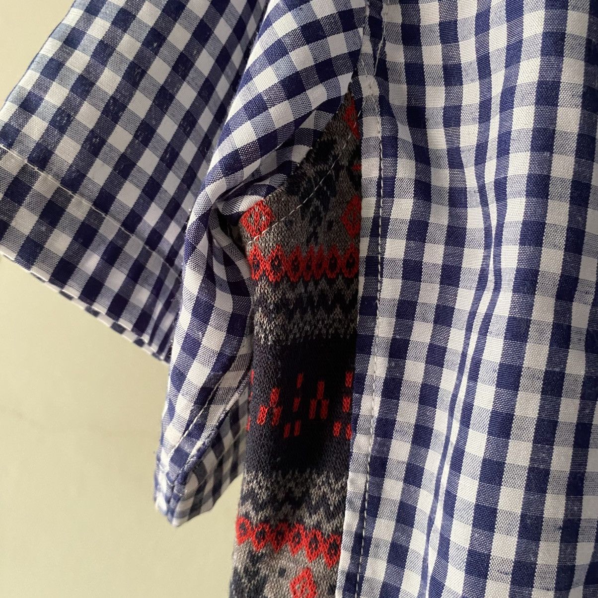 Comme des Garcons × Comme des Garcons Homme Plus COMME des GARCONS Patchwork Checkered Fusion Shirt Size US L / EU 52-54 / 3 - 9 Thumbnail