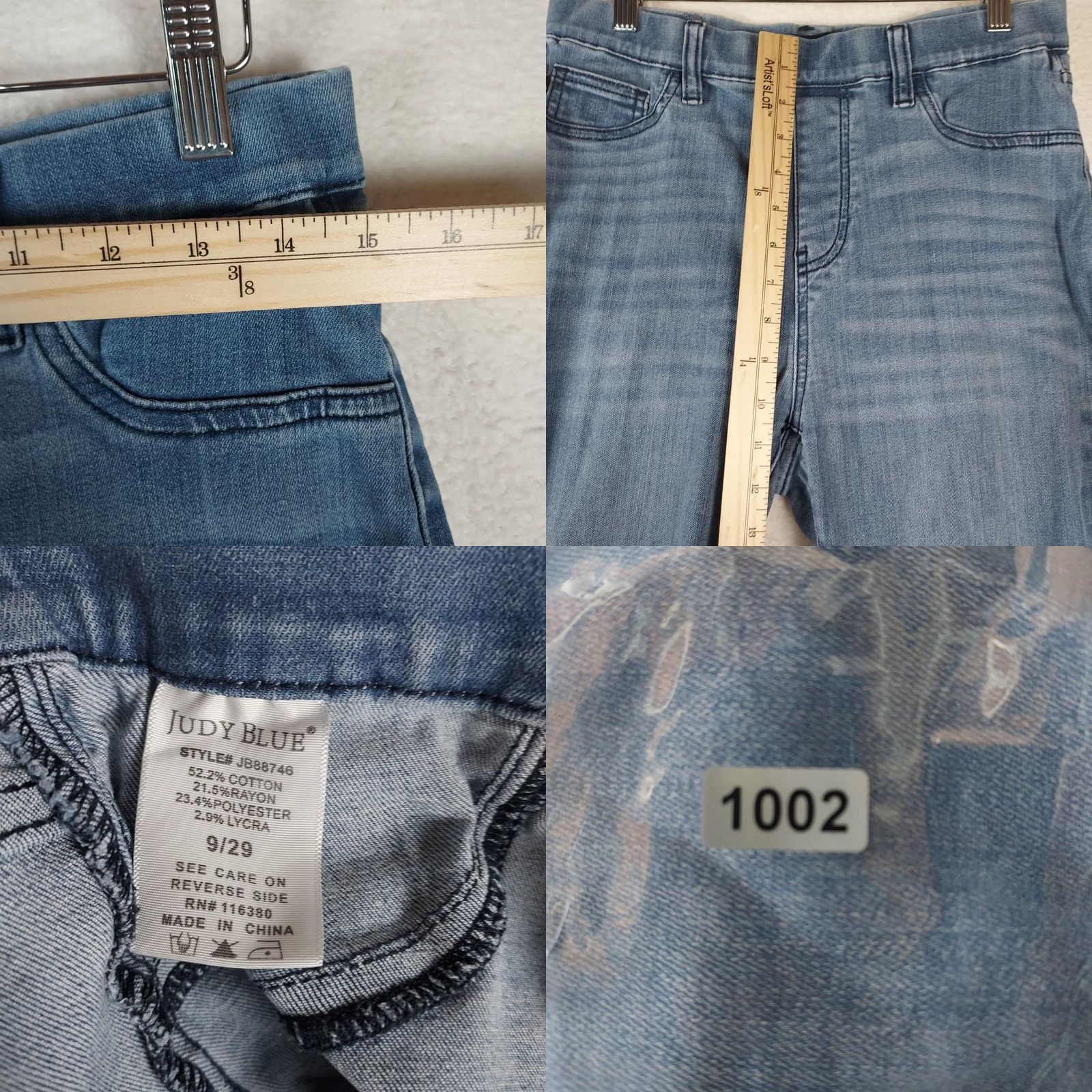 Denime Judy Blue Women’s Jeans 9/29 Medium Wash Skinny Stretch Denim 5-Pocket Blue Regular Size M Adults Girls? Size 32" / US 10 / IT 46 - 8 Thumbnail