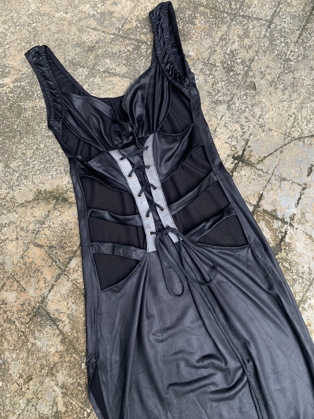 Japanese Brand × Seditionaries Sexywear Elastane Black See Though Lace Tank Dress Size S / US 4 / IT 40 - 4 Thumbnail