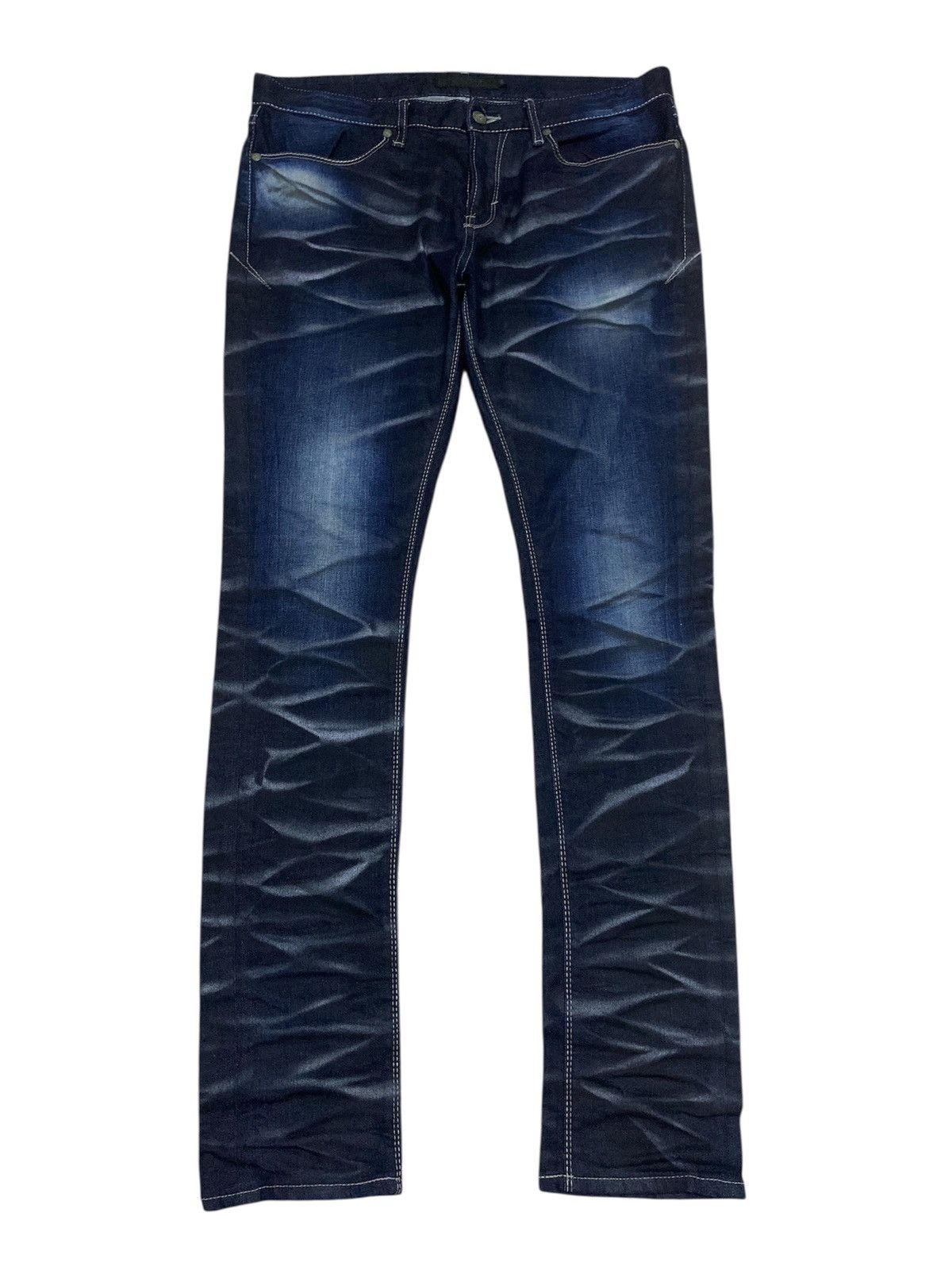 GOSTAR DE FUGA Fuga stripes washed indigo denim like le grande bleu Size US 34 / EU 50 - 2 Thumbnail