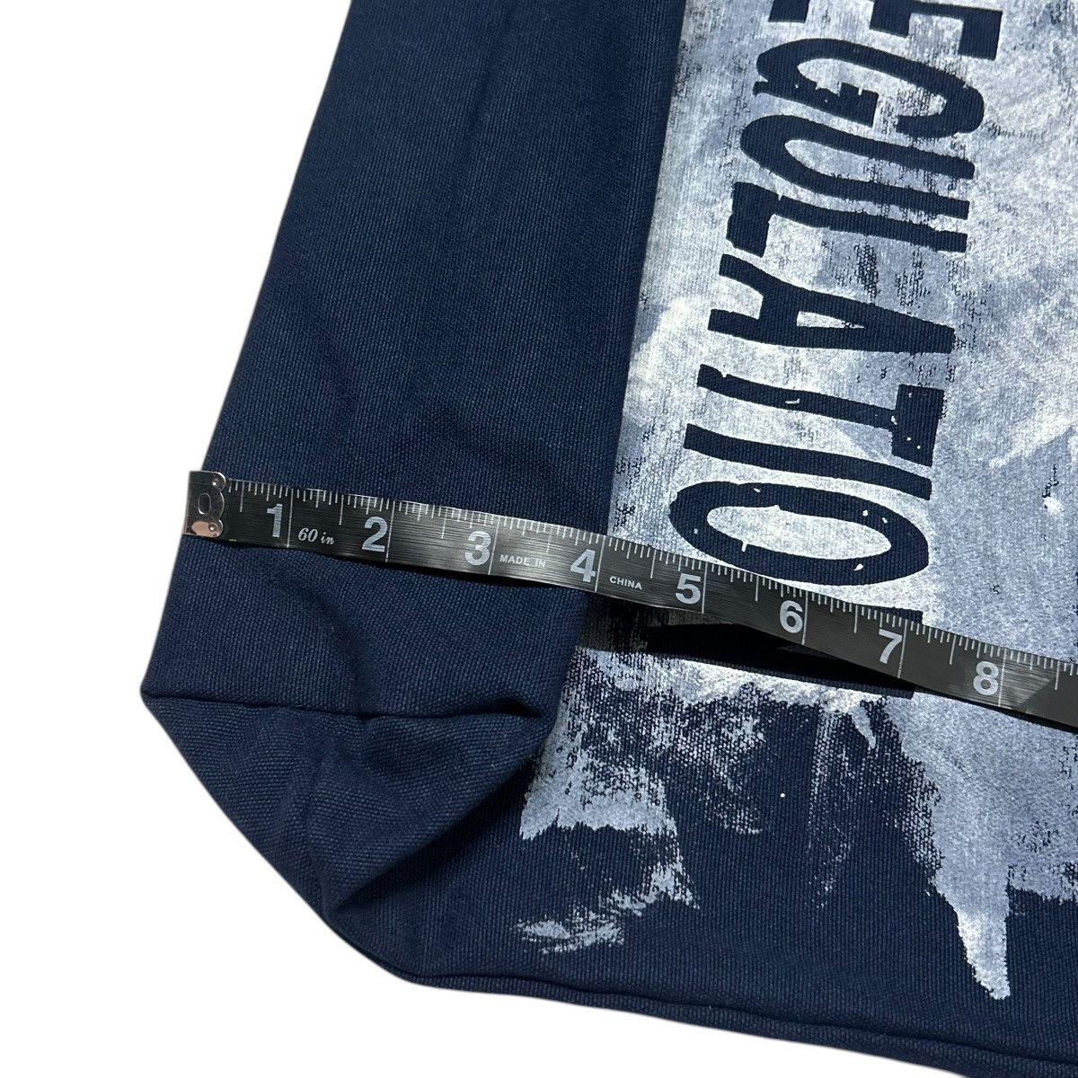Yohji Yamamoto 729 Yohji Yamamoto bag tote navy cotton Paint design Size ONE SIZE - 18 Thumbnail