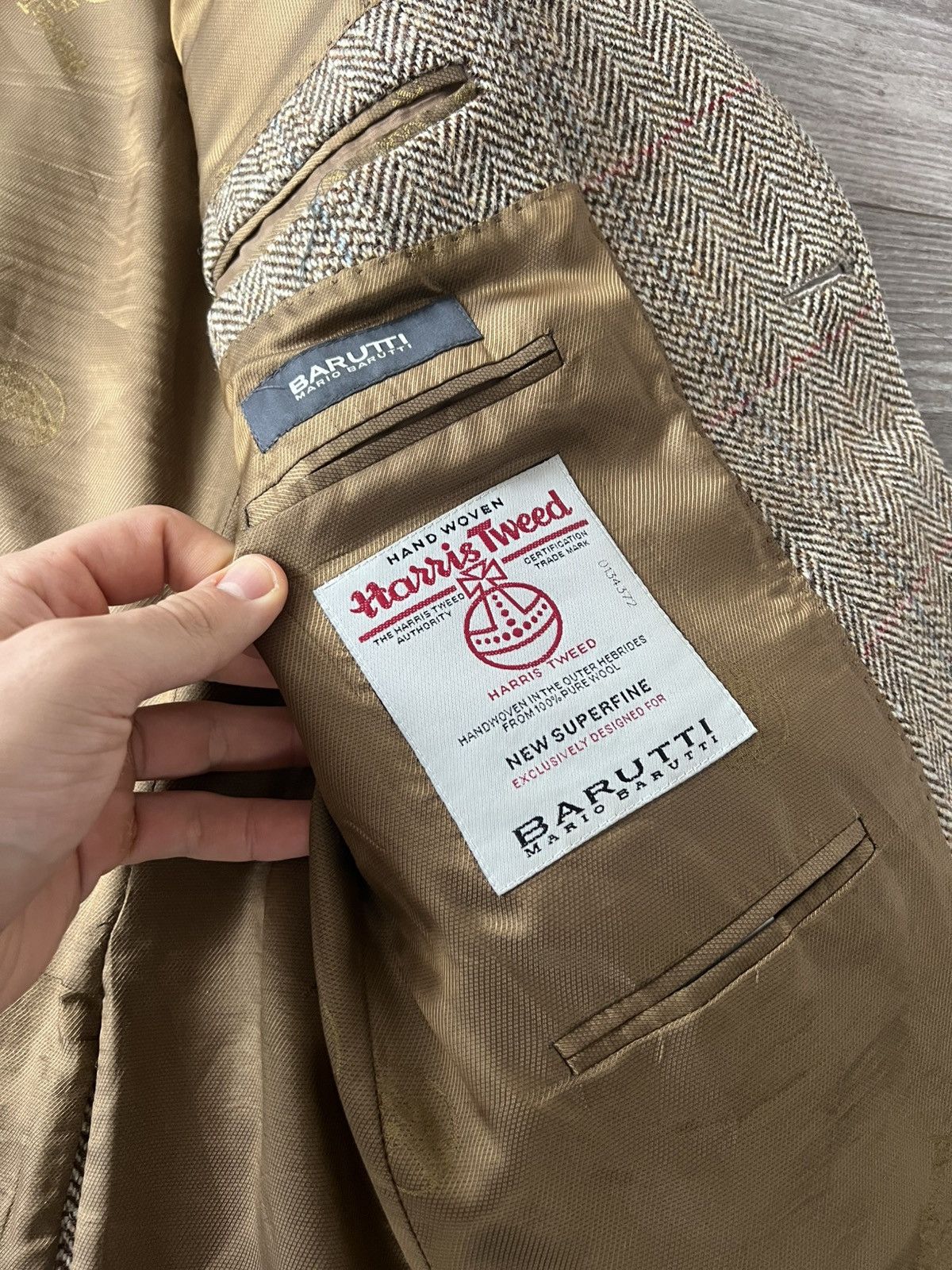 Harris Tweed ‼️Vintage Harris Tweed x Barutti Prime Collection Wool Blazer Size 42S - 12 Thumbnail