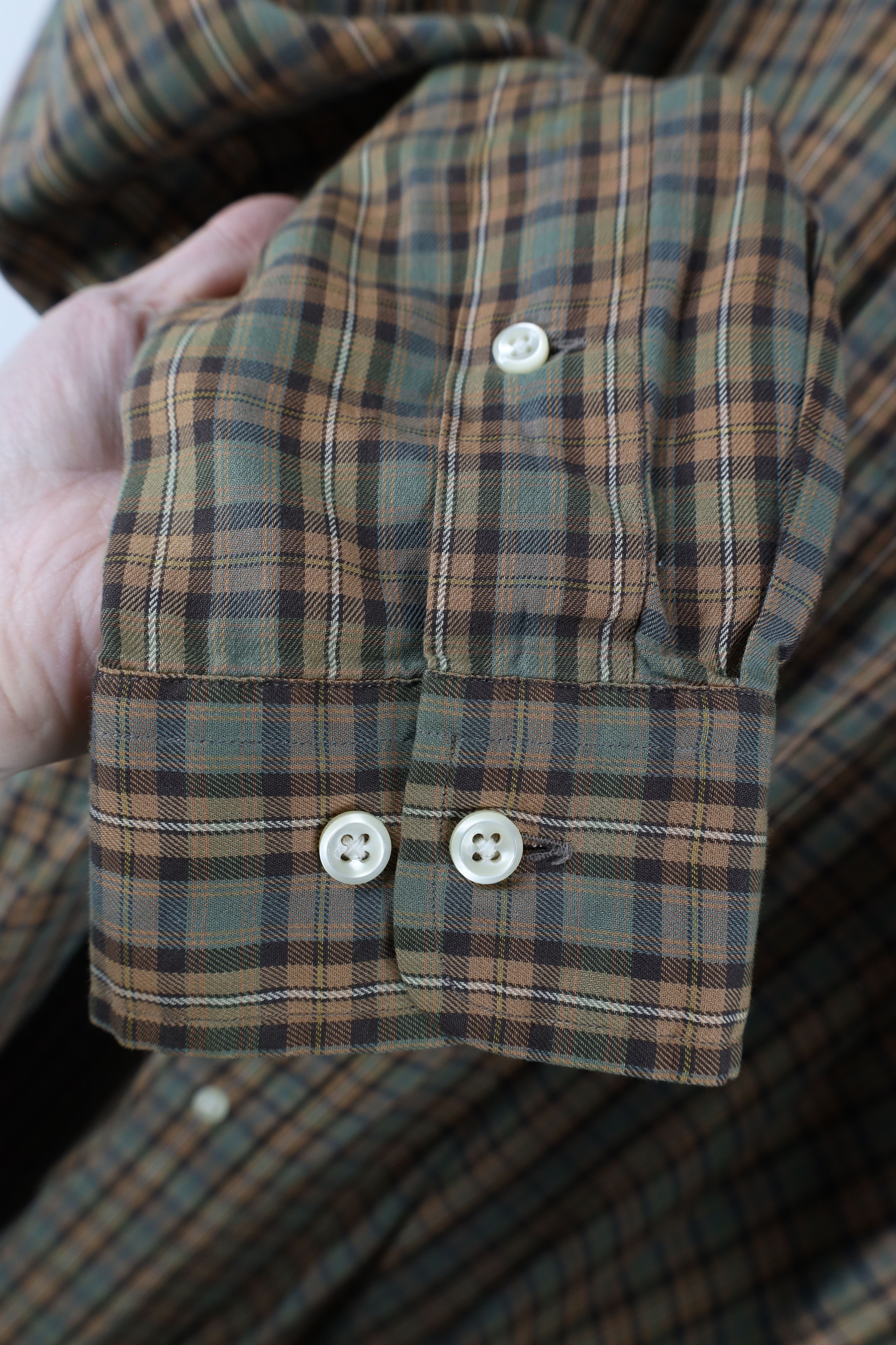 Ralph Lauren × Vintage Vintage 90s Ralph Lauren Yarmouth Shirt Earth Tone Plaid Size US M / EU 48-50 / 2 - 6 Thumbnail