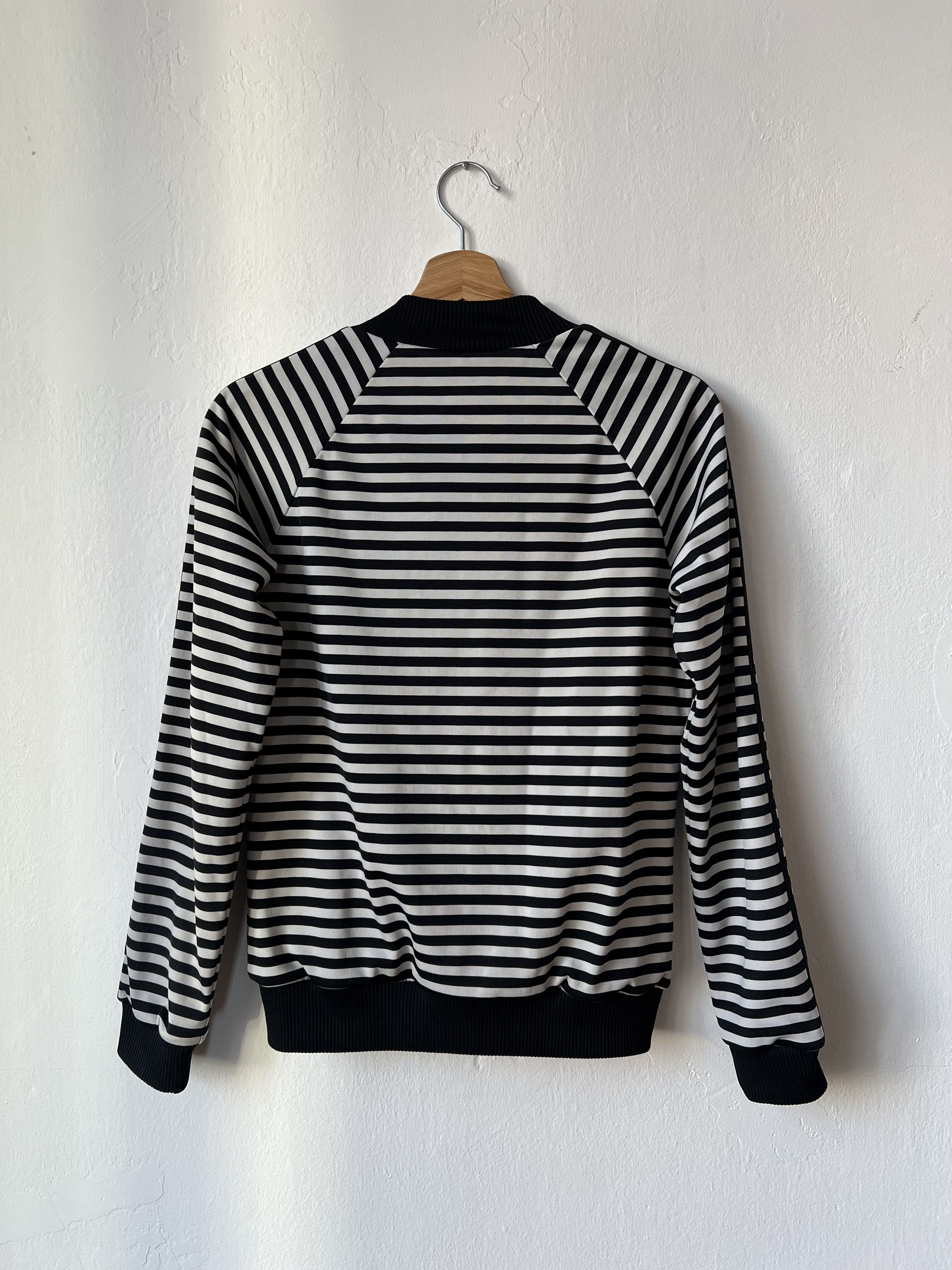 Adidas Adidas Stripe Track Jacket Black White Vertical Trefoil 2014 Size S / US 4 / IT 40 - 8 Thumbnail