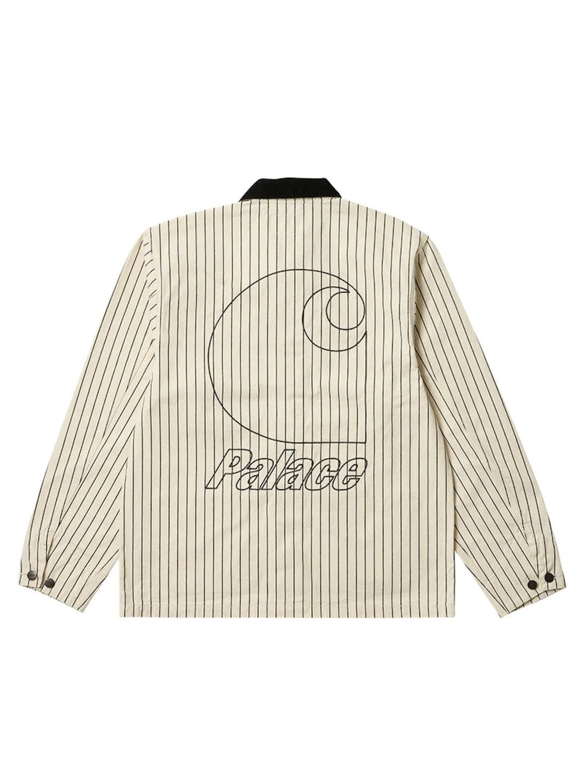 image of Carhartt Wip Michigan Coat Pinstripe Hickory Wax Fw23, Men's (Size Medium)