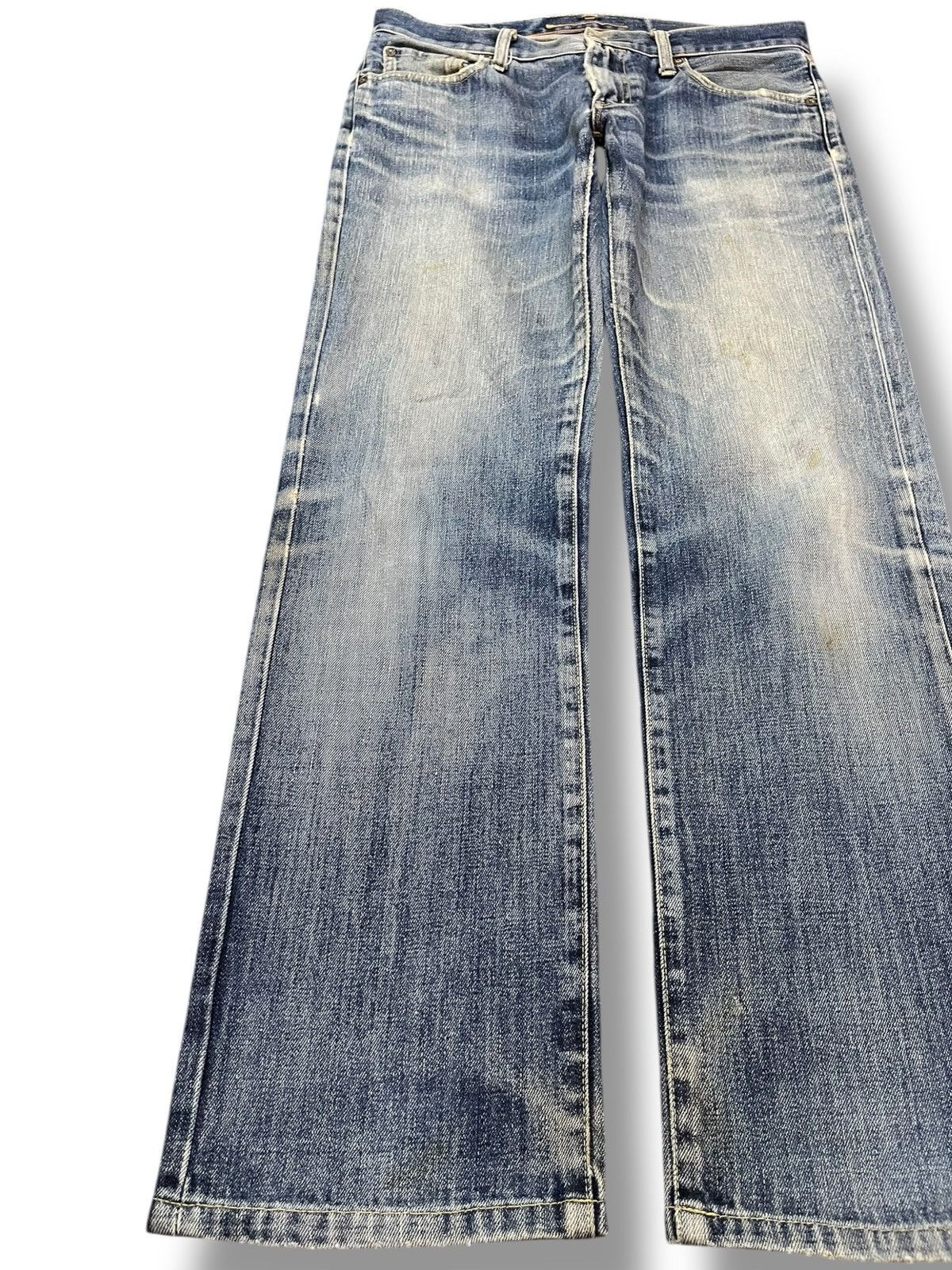 Uniqlo Vintage Uniqlo S-002 Faded Scratch Denim Size US 33 - 3 Thumbnail