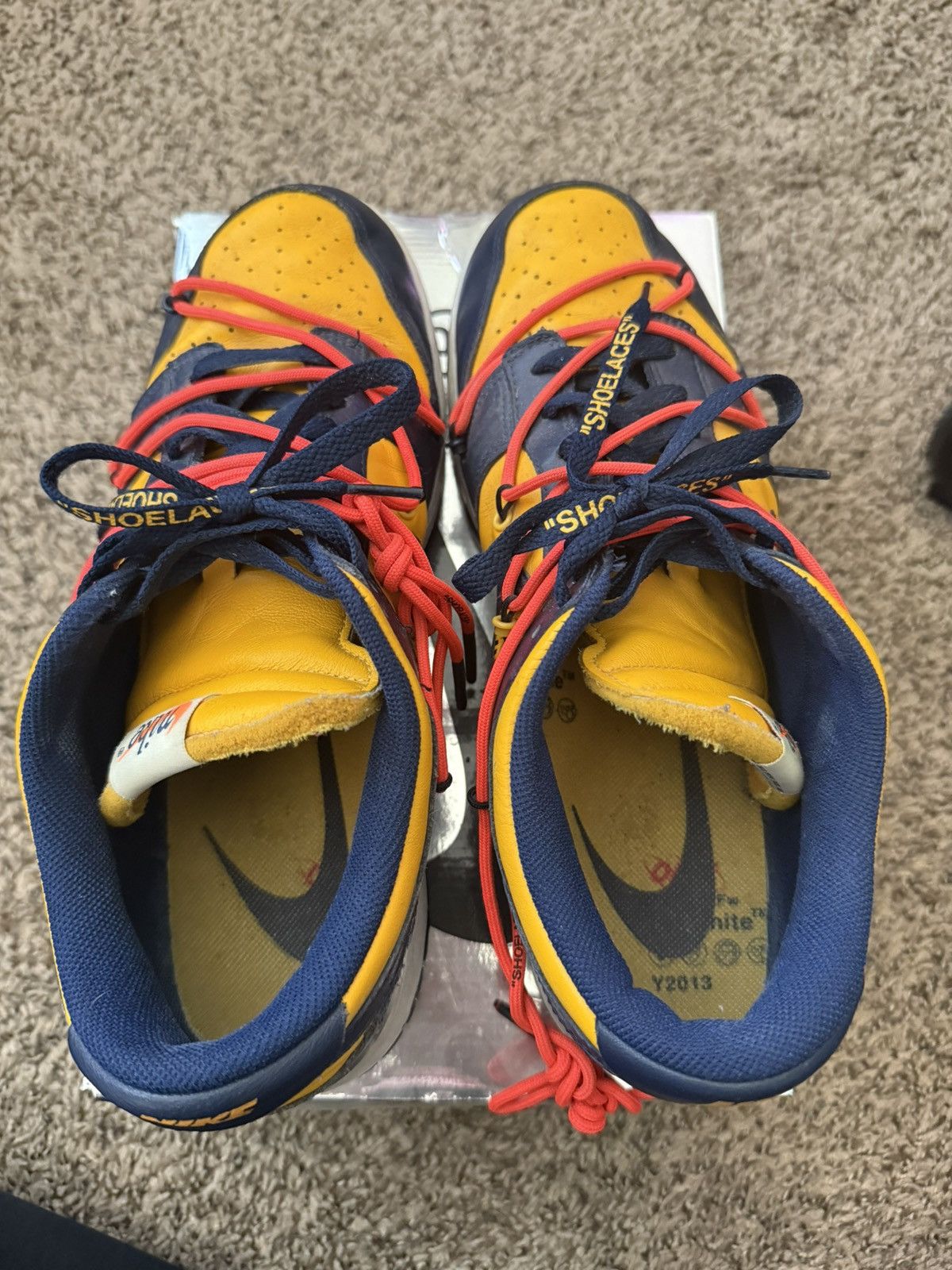 Nike × Off-White Off White x Nike University Gold Michigan Dunk Size US 13 / EU 46 - 5 Thumbnail