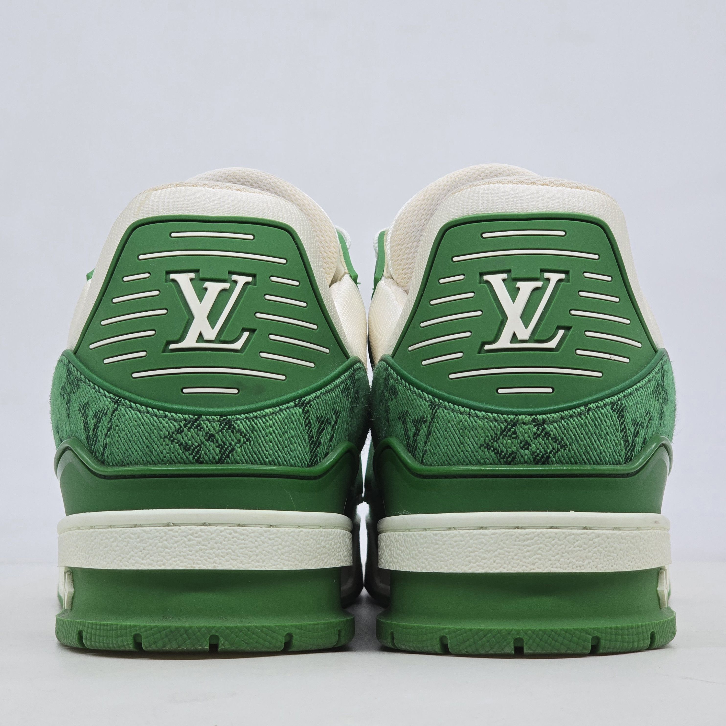Louis Vuitton Louis Vuitton - Green Denim Monogram White Trainers Size US 10 / EU 43 - 7 Thumbnail