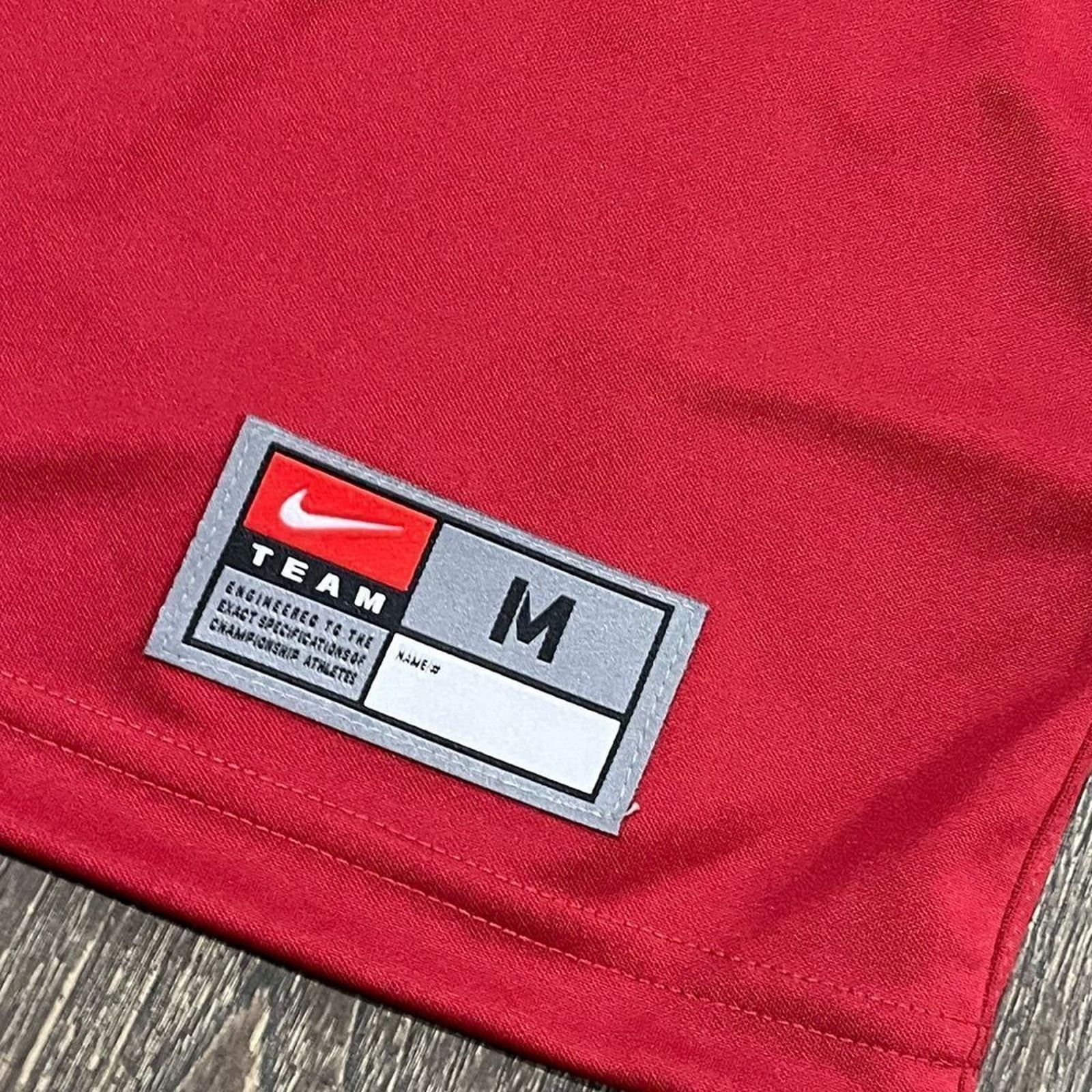 Nike NWOT Nike Team Dri-Fit Men's Tide Logo Jersey Red Size M Size US M / EU 48-50 / 2 - 2 Thumbnail