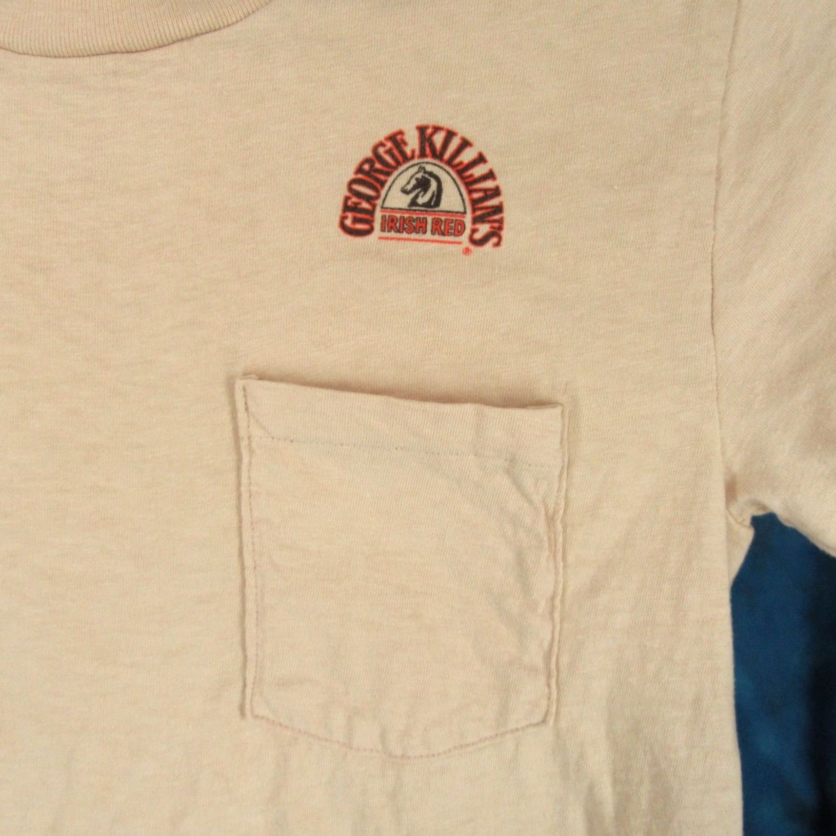 George VINTAGE George Killian's T-Shirt XS Adult Men 80s Beige Short Sleeve Crew Neck 100% Cotton Deadstock Unworn Vintage condition Mens Size US XS / EU 42 / 0 - 6 Thumbnail
